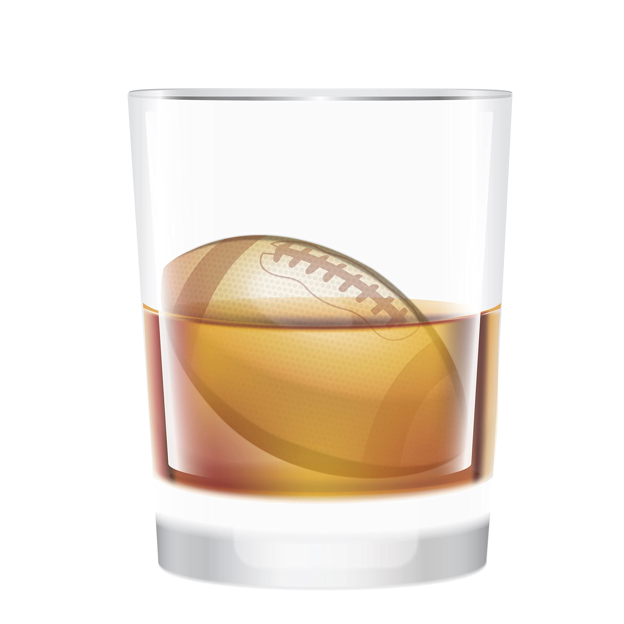 Npw-Usa Happy Hour Football Ice Mold, Set Of 4
