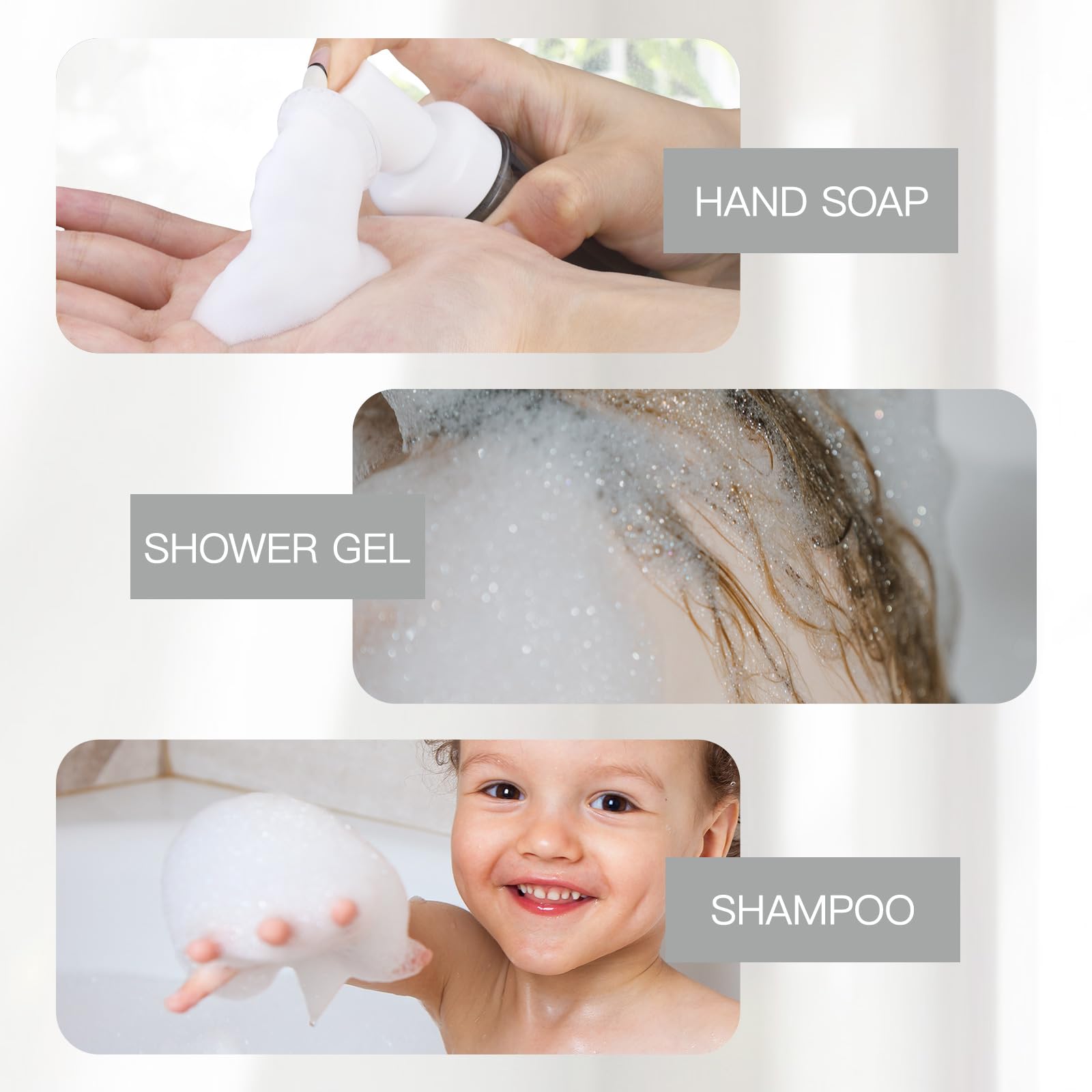 Owlyee 2Oz Foam Bottle (3Pcs) With Brush, Empty Foaming Pump Dispenser For Hand Soap, Lash Cleanser, Shampoo To Travel (60Ml, Bl