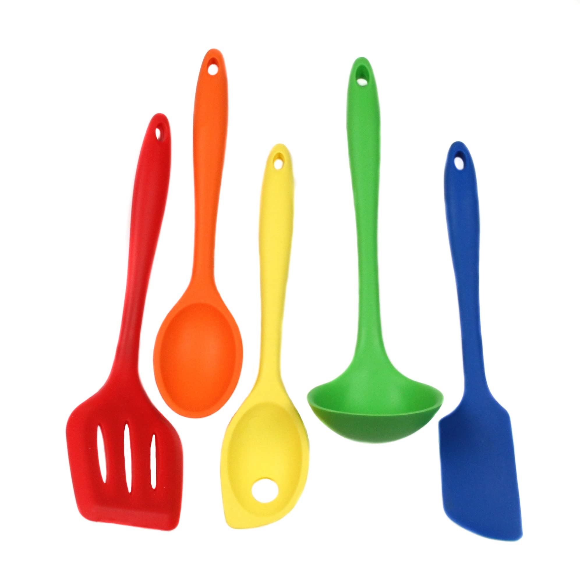 Chef Craft Premium Silicone Kitchen Tool And Utensil, 5 Piece Set, Assorted