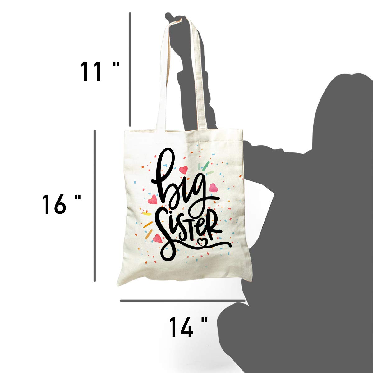 Forbidden Paper Wayan Gift Lovely Wayan Natural Cotton Reusable Tote Bag Best Sister Eco-Friendly Shopping Bag Backpack Shoulder