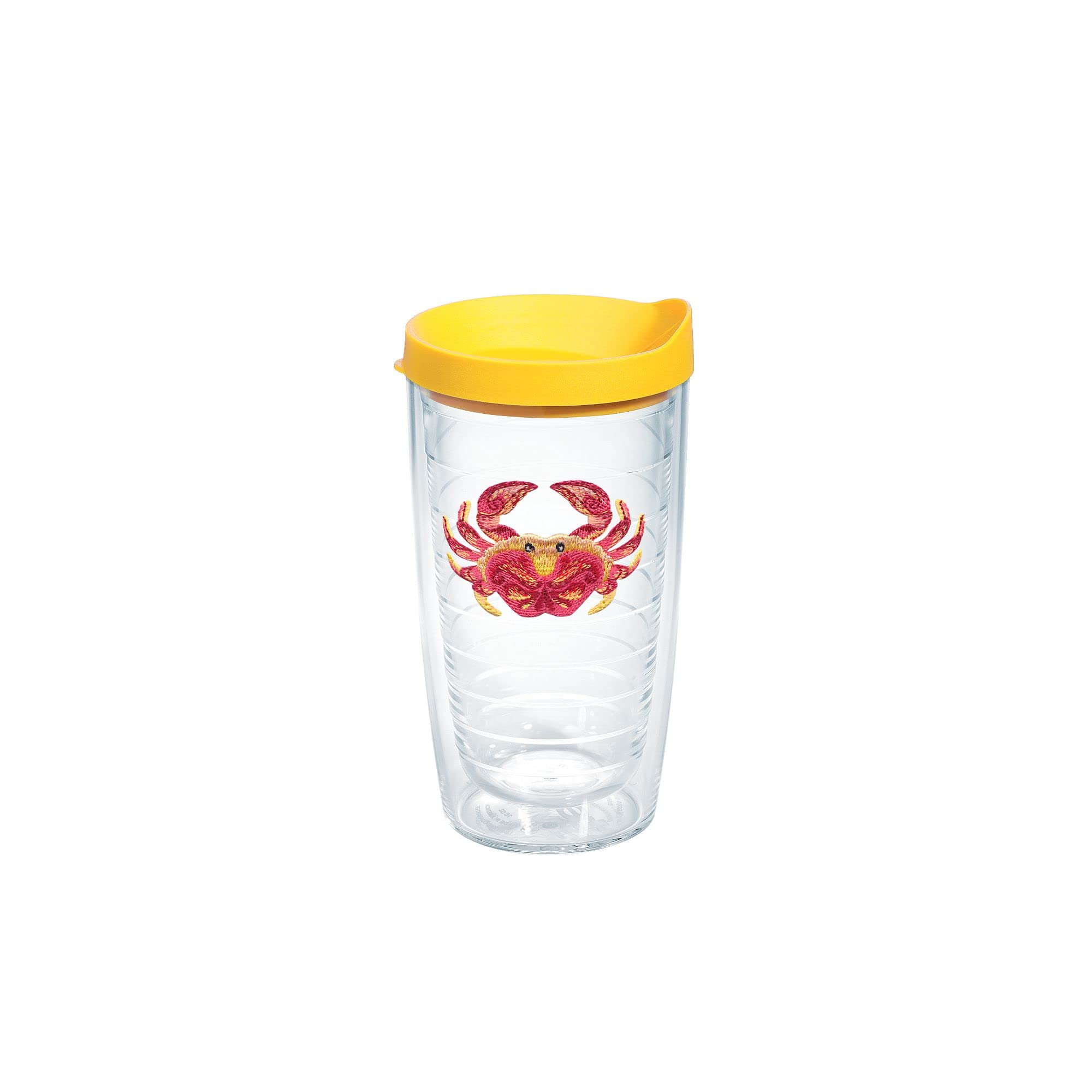 Tervis Tropical Animal Collection Made in USA Double Walled Insulated Tumbler Travel Cup Keeps Drinks Cold & Hot, 16oz, Crab