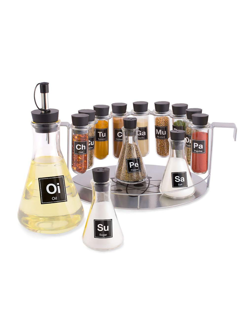 Wink Chemists Spice Rack, 14 Piece Chemistry Spice Rack Set