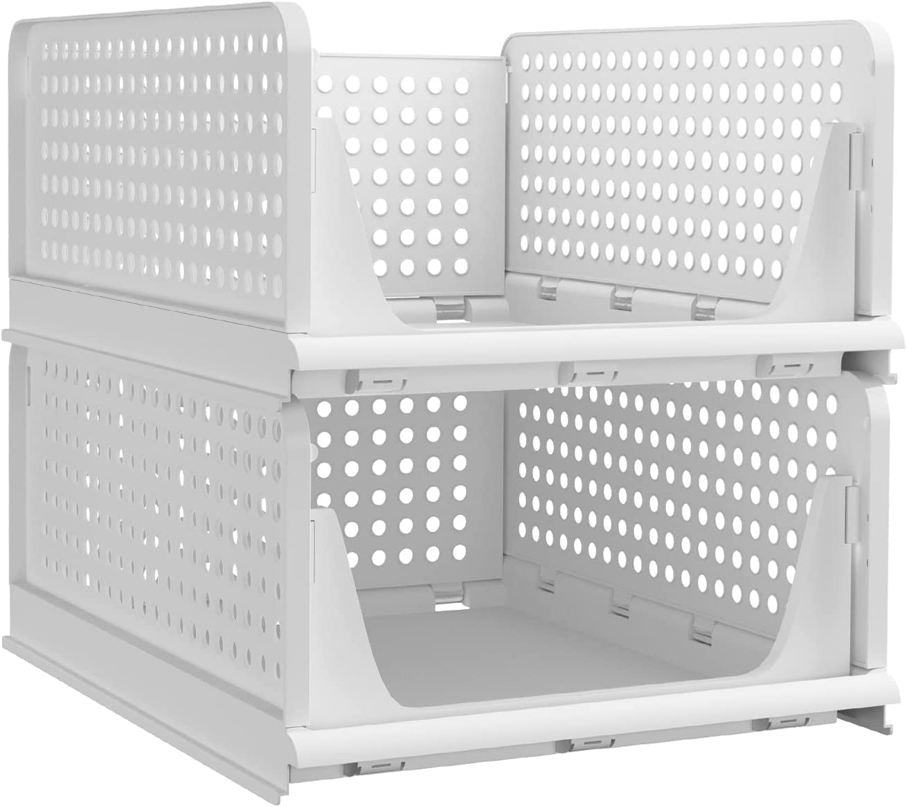 Verat 2 Peices Clothes Organizer For Wardrobe Cupboard Organizer For Clothes Foldable And Stackable Closet Organizer Drawer Orga