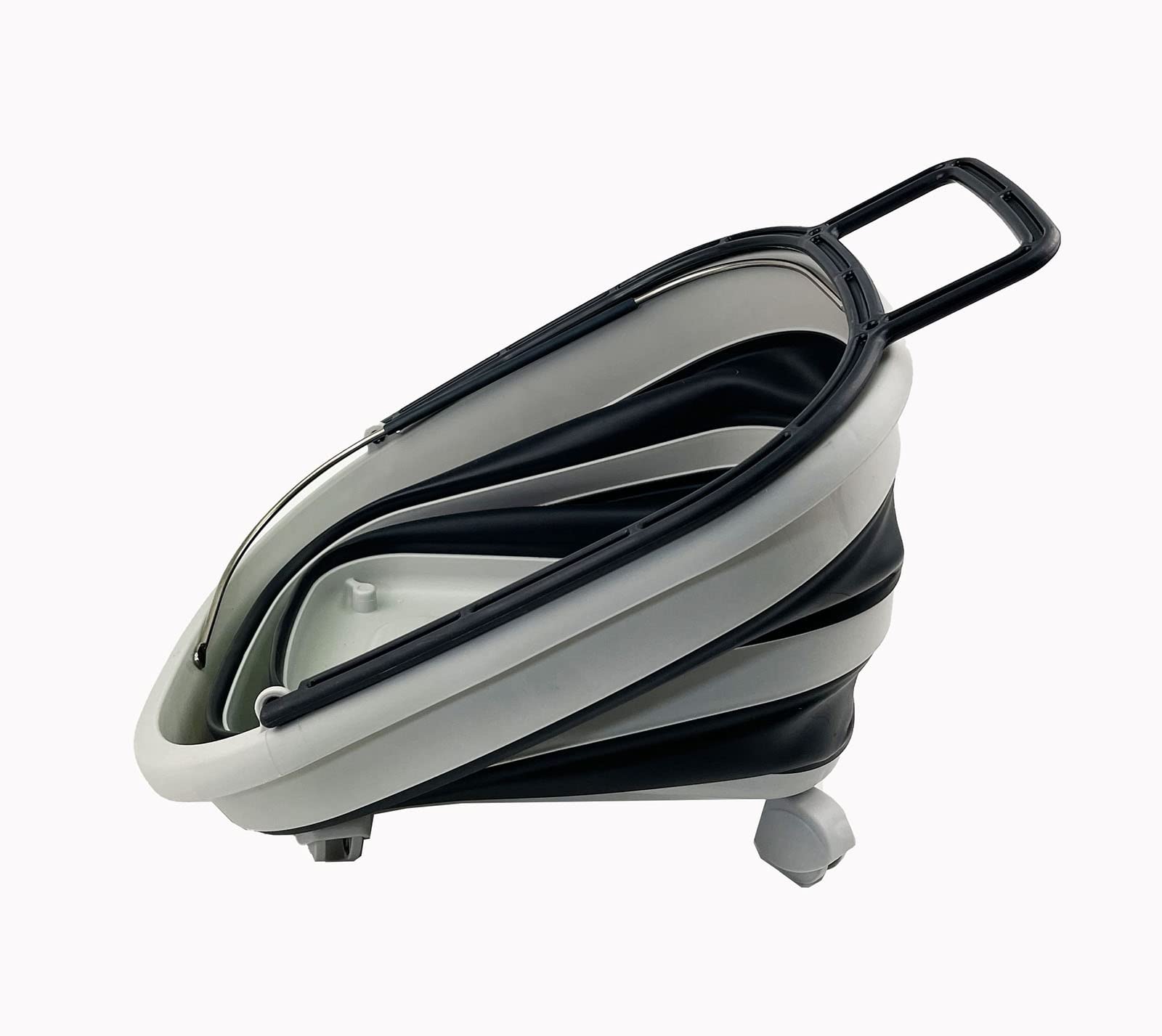 Sammart 17L (4.5 Gallons) Collapsible Plastic Laundry Basket With Handle & Wheels-Foldable Pop Up Storage Container/Organizer Wi