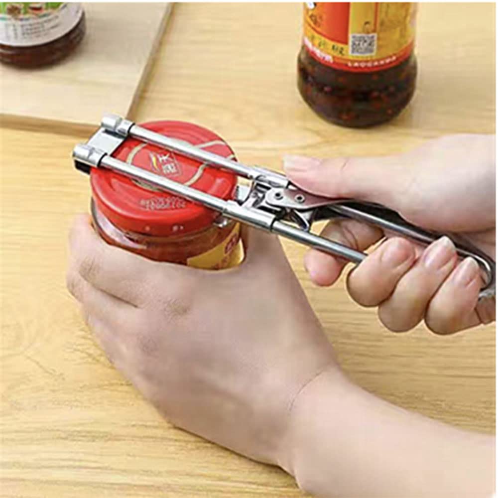 ProCover Adjustable Stainless Steel Jar Opener for Weak Hands, Silver, Model ProCover0028, Easy Grip for Elderly & Children