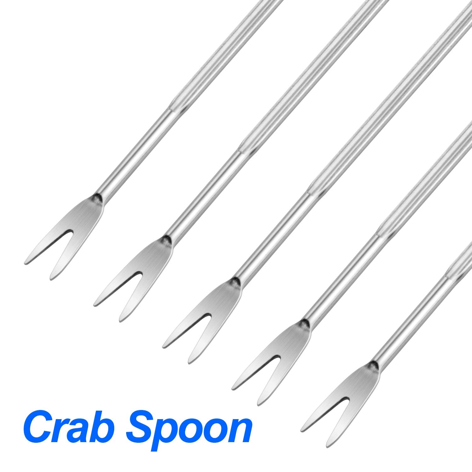 20 Pieces Stainless Steel Seafood Forks Picks- Silver