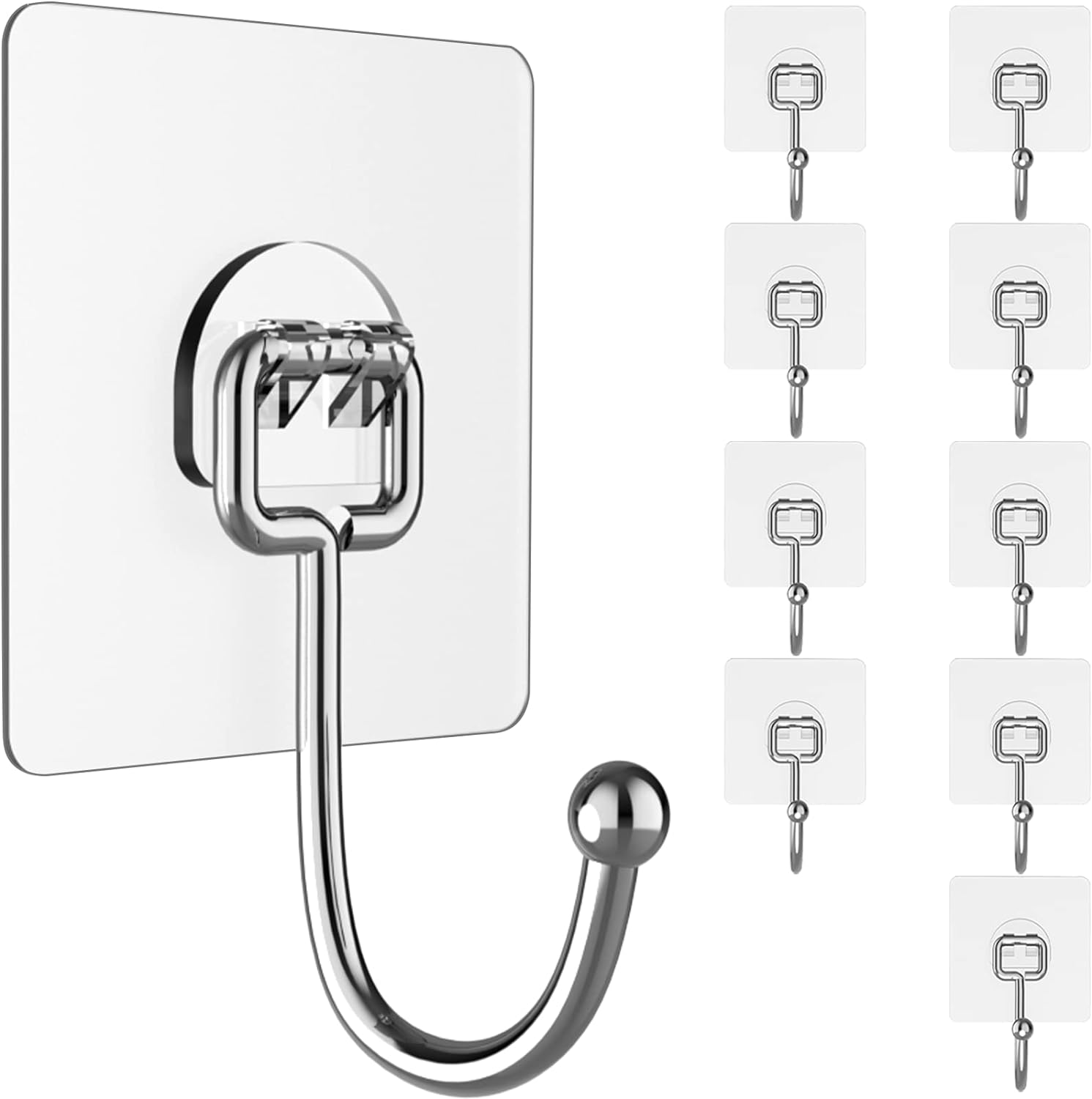 Radiant Wall Hooks For Hanging, Self Adhesive Heavy Duty Wall Hooks, Wall Hangings, Kitchen Accessories (Big Hook, Pack Of 30)