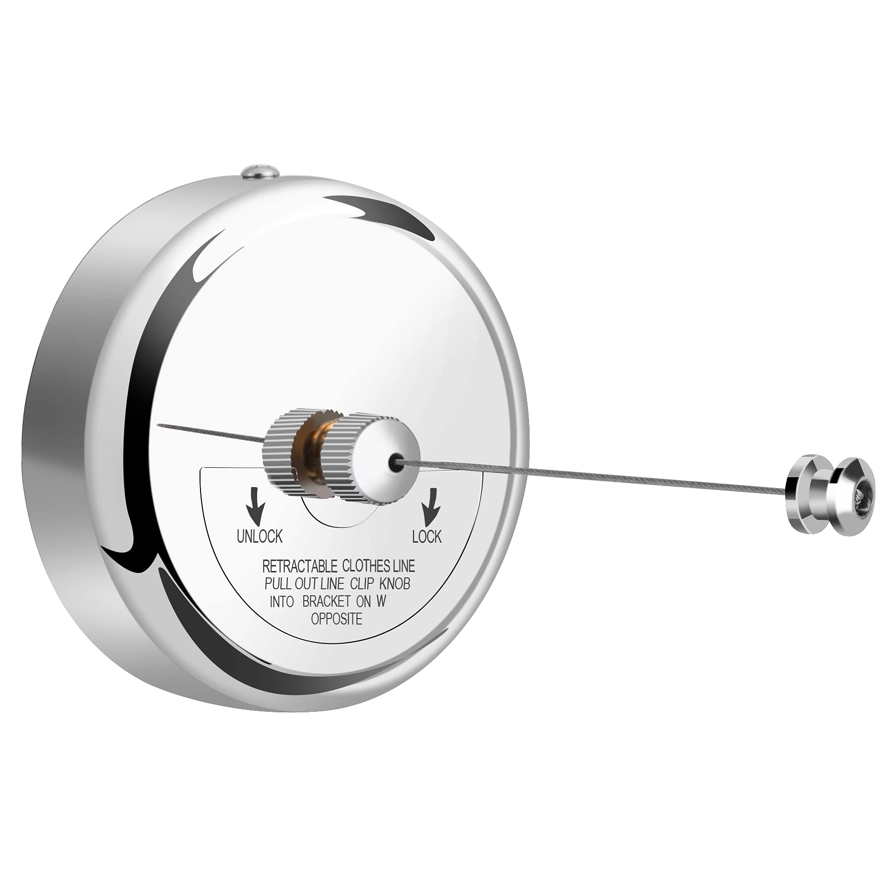 Retractable Clothesline 9.0 Feets, 304 Stainless Steel Clothes Line Dryer With Heavy Duty Adjustable Stainless Steel Rope String