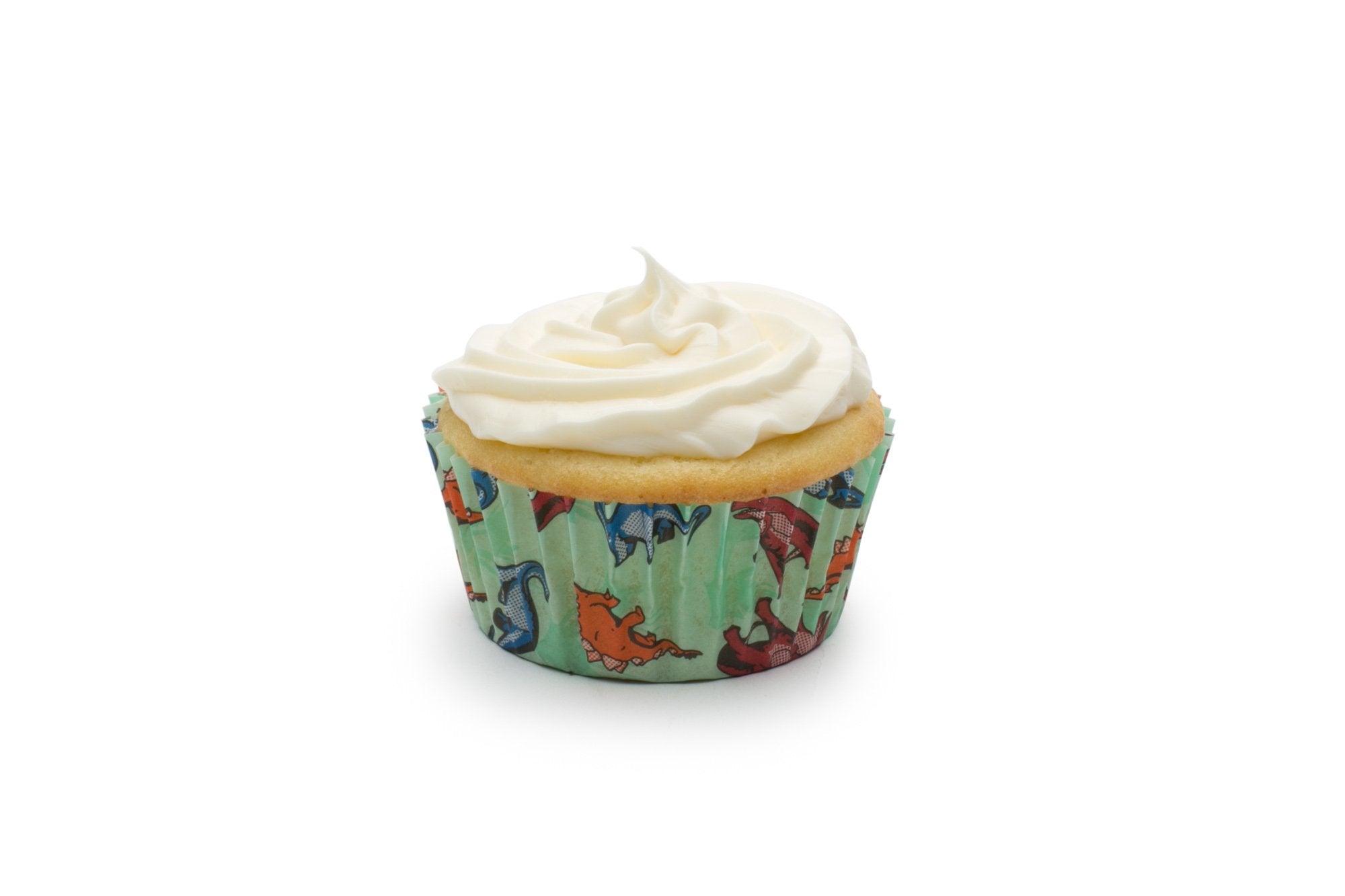 Fox Run Dinosaur Disposable Bake Cups, 3 X 3 X 1.25 Inches, Multicolored