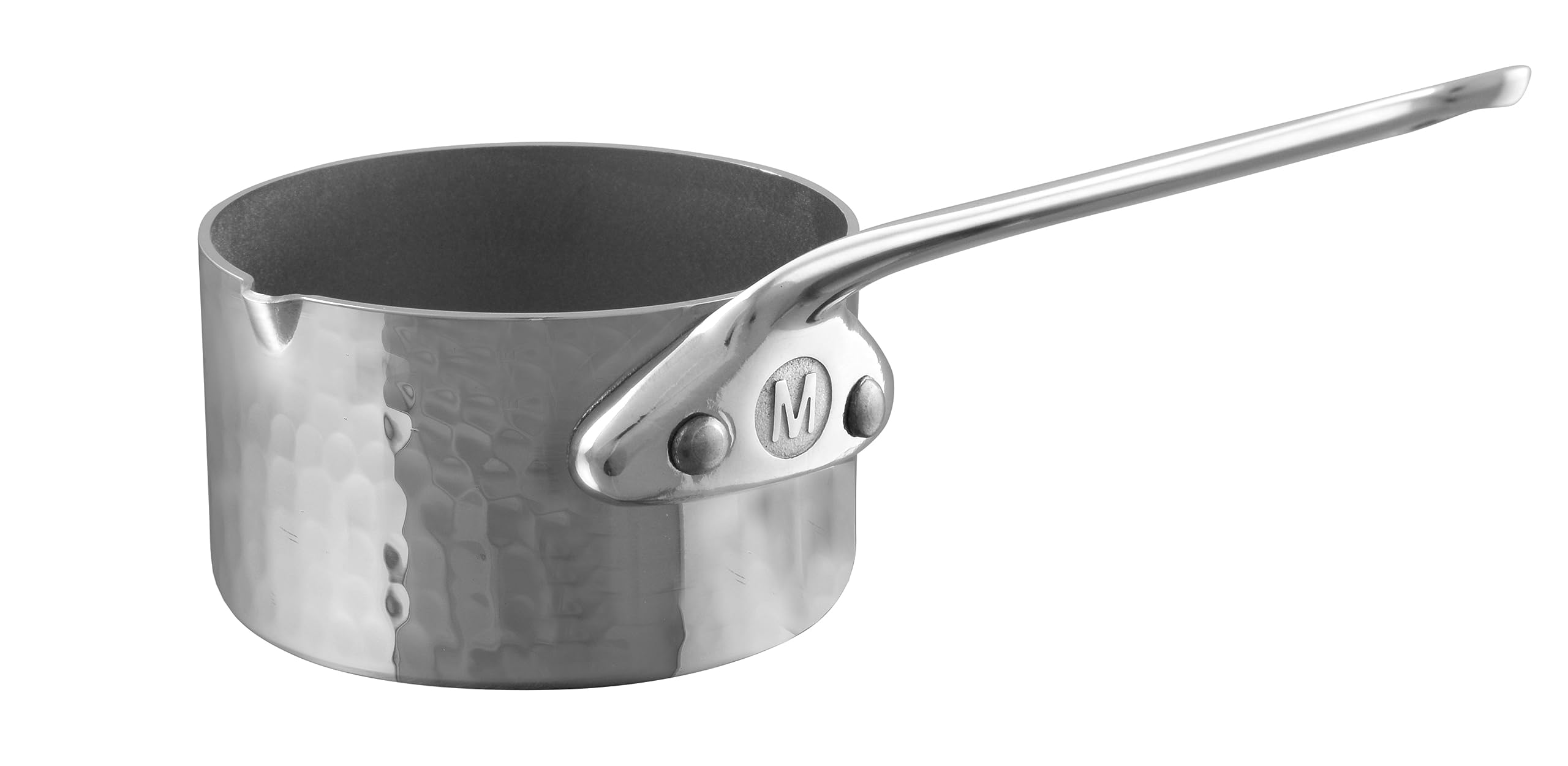 Mauviel MMinis 1 mm Stainless Steel Mini Sauce Pan With Pouring Edge, 2-in, Made in France