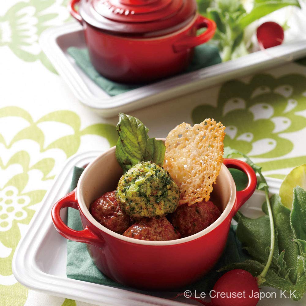 Le Creuset Stoneware Mini Round Cocotte  8 oz.  Cerise