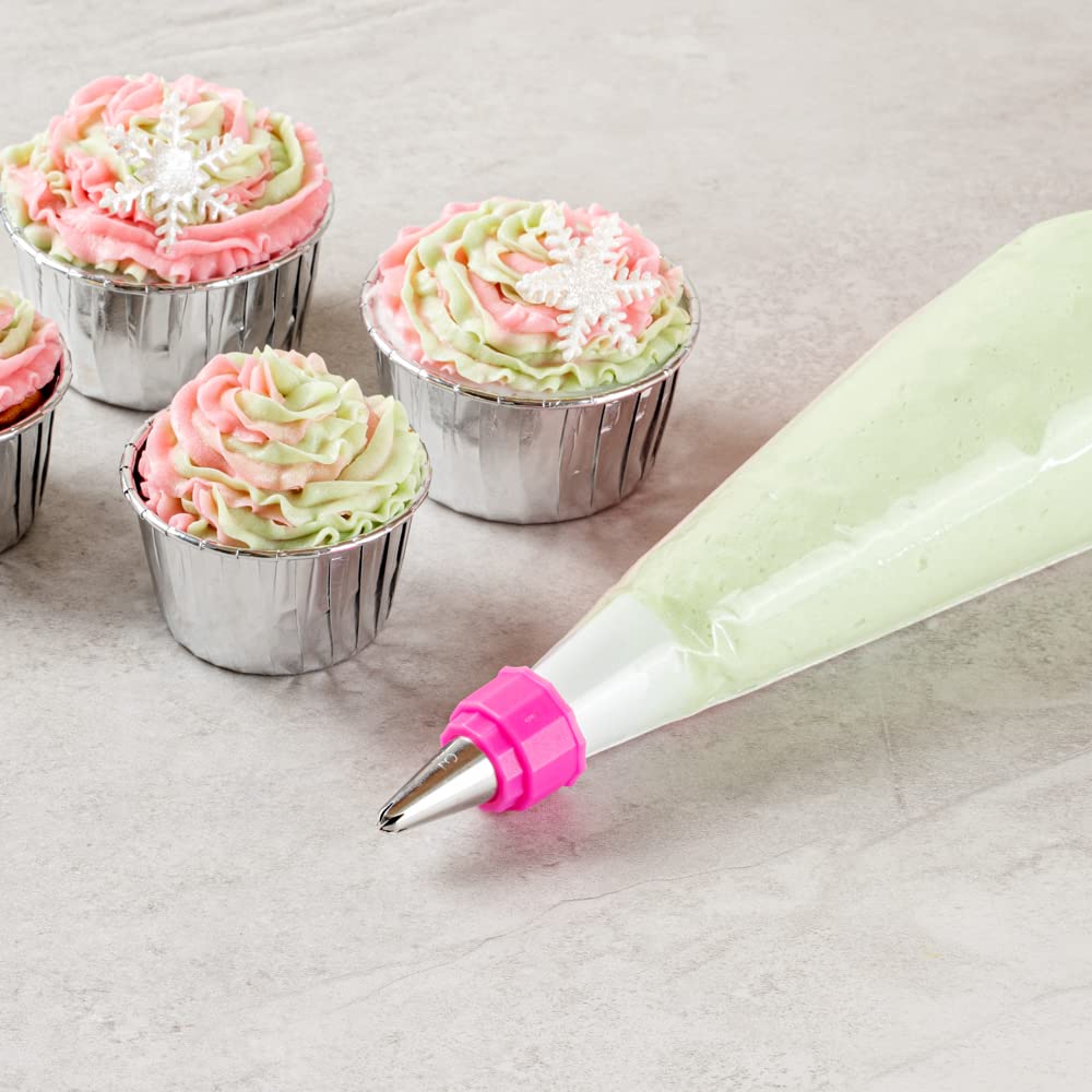 Restaurantware Coupler Only: Pastry Tek 1.1 X 2.4 Inch Swirl Coupler 1 Durable Tip Coupler - Dual Tone Piping Bag Sold Separatel