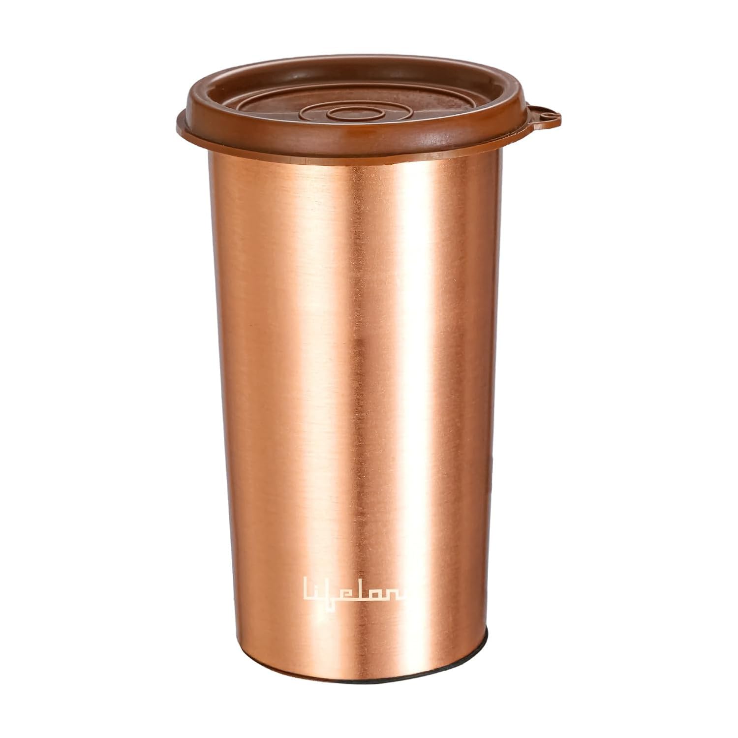 Lifelong 480ml Copper Water Tumbler with Lid | Natural Alkaline water |Leakproof & Lightweight Design Boosts Immunity |AntiBact