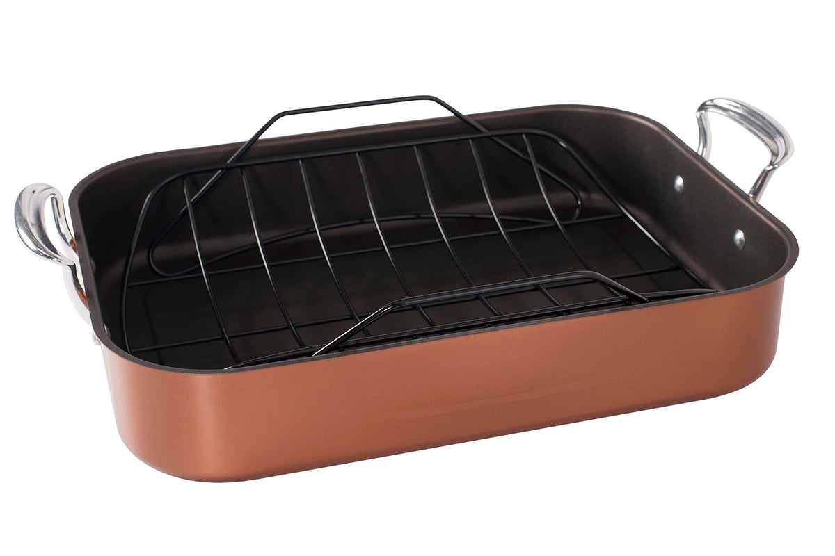 Nordic Ware Turkey Roaster With Rack, Copper