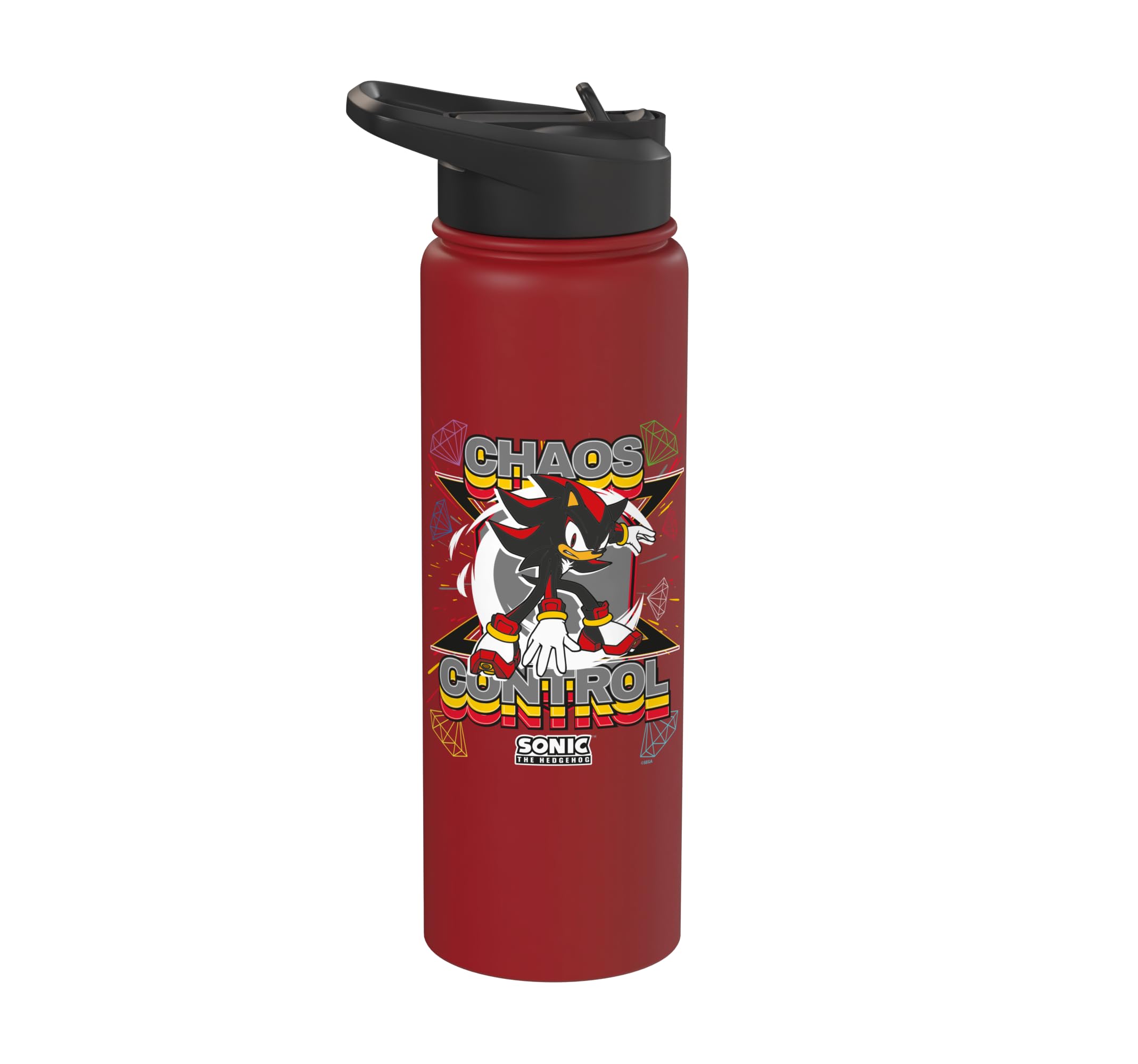Sonic the Hedgehog  Shadow the Hedgehog Chaos Control Stainless Steel Insulated Water Bottle
