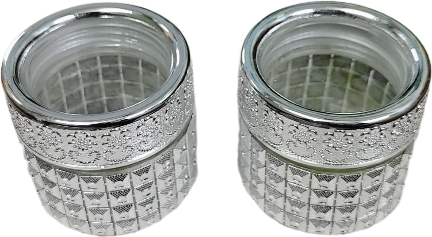 Hope Kart Glass Container For Kitchen Food Storage Set Small With Lid Hand Made Decorative Bottle Box Mukhwas Masala Saunf Multi