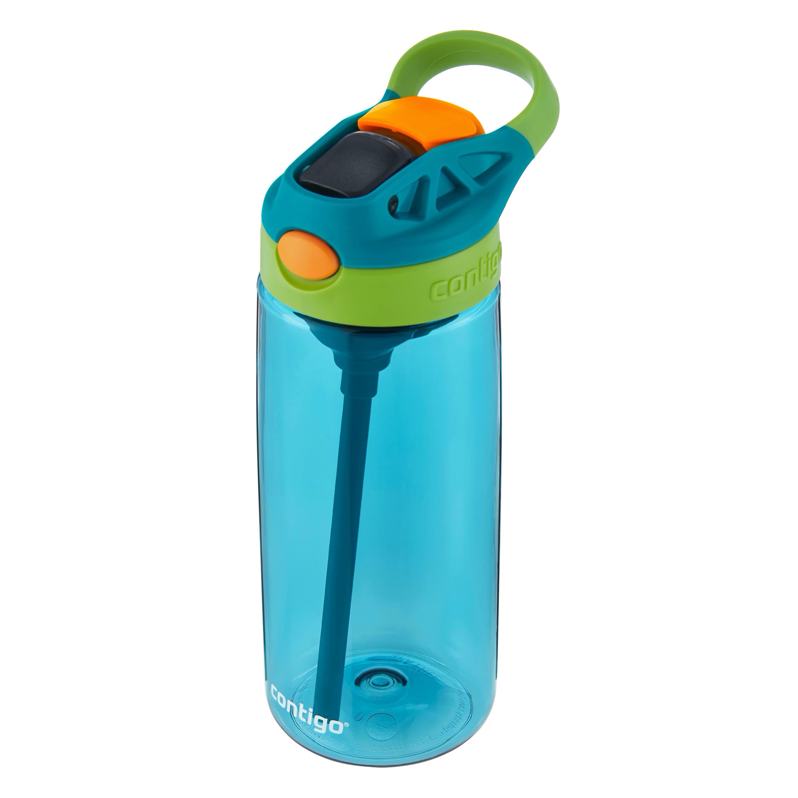 Contigo Kids Water Bottle With Redesigned Autospout Straw, 20Oz., Juniper & Matcha