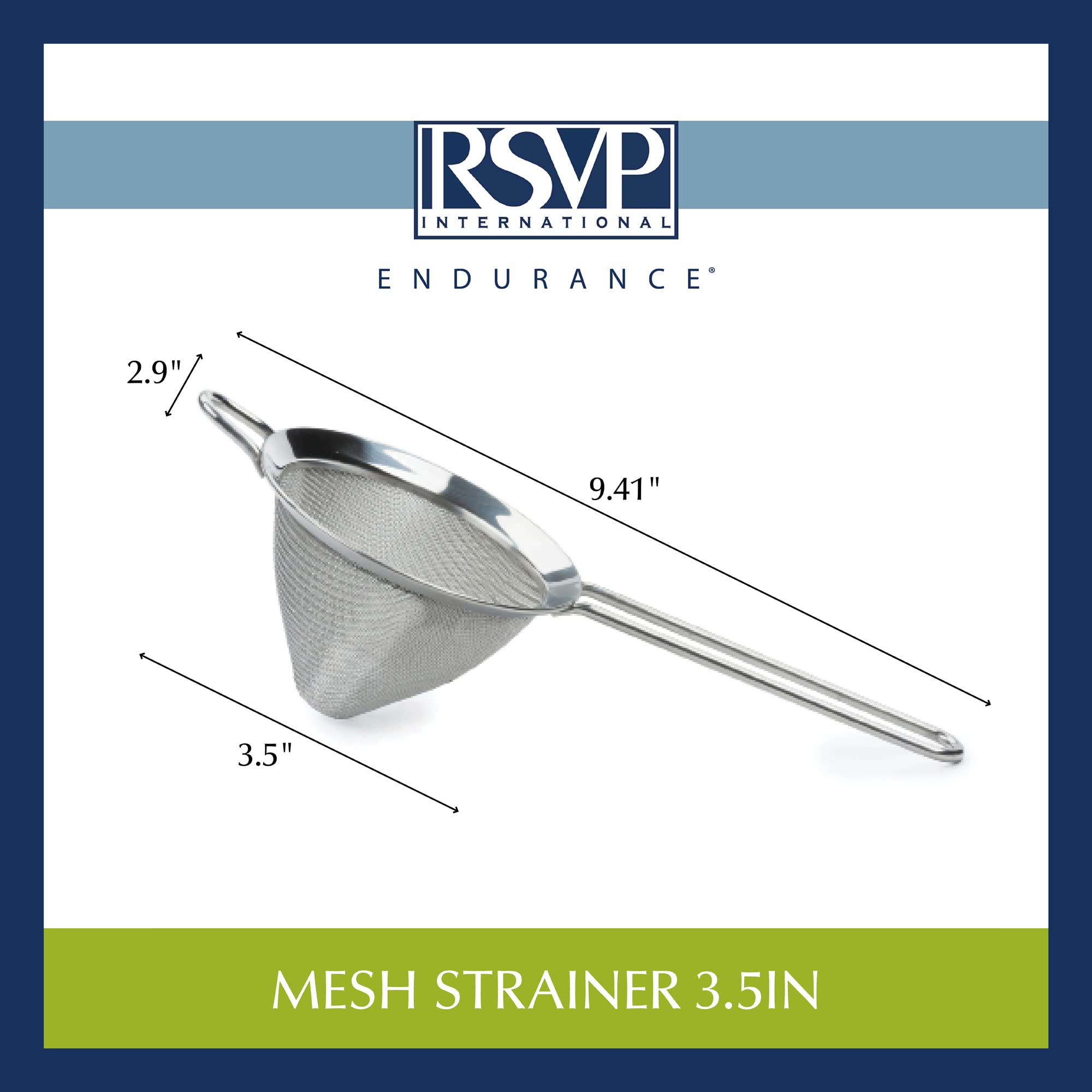 RSVP Intl Mesh Strainer 3.5In