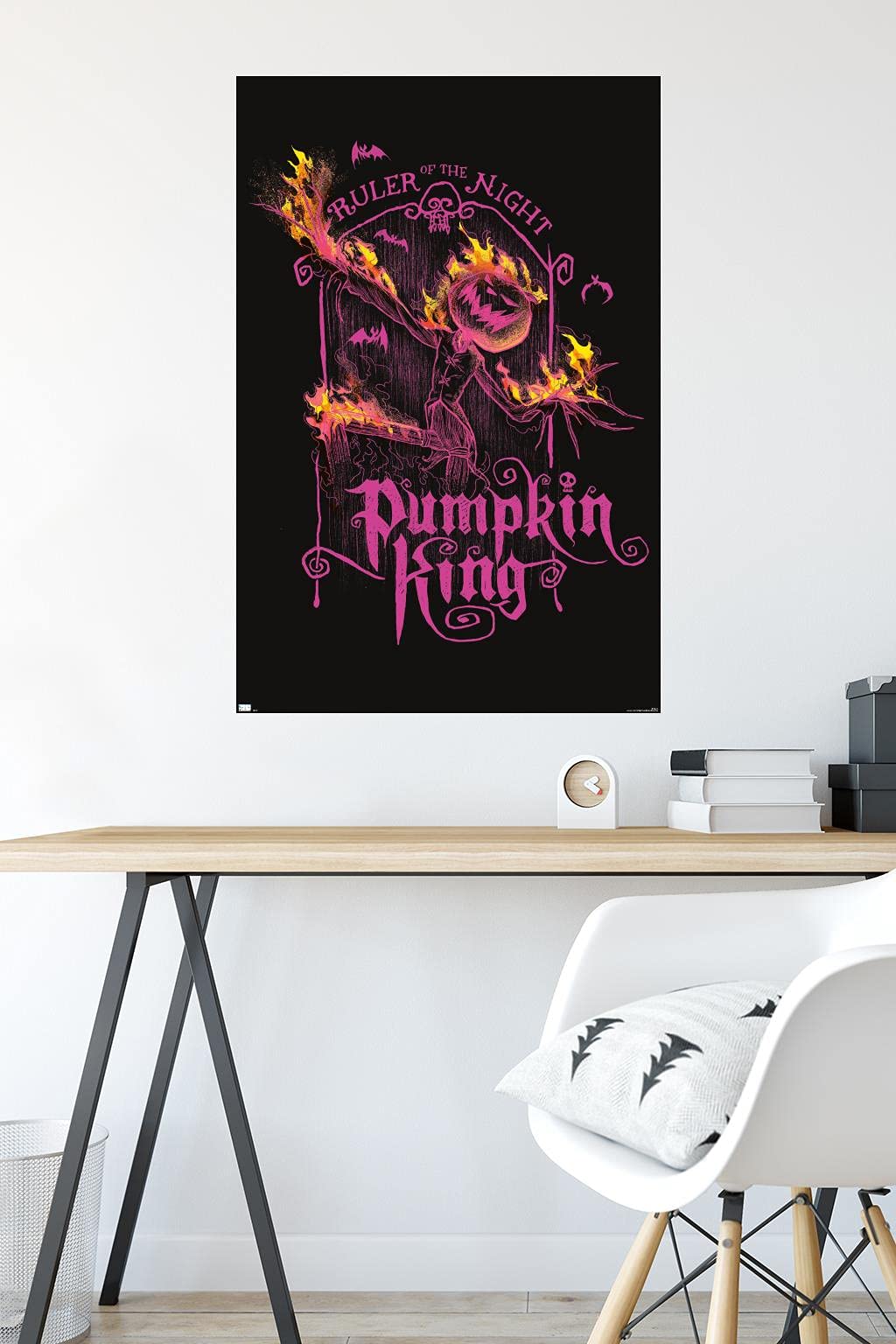 Trends International Disney Tim Burton'S The Nightmare Before Christmas-Ruler Neon Wall Poster, 22.375'' X 34'', Unframed Versio