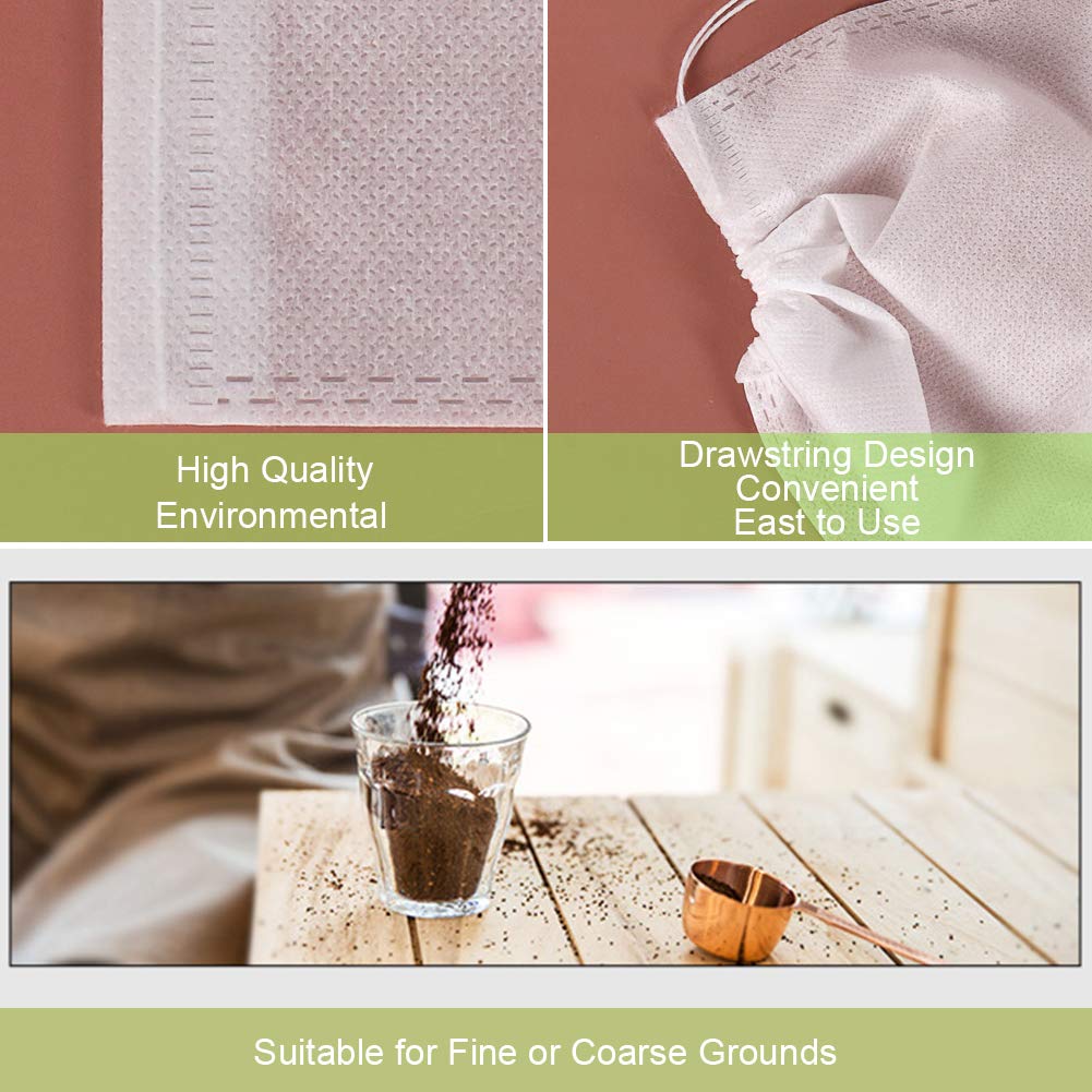 Yql Cold Brew Coffee Filter Bags, 8X12 Inch 50Pcs No Mess Cold Brew Coffee Filters Disposable Mesh Brewing Bags Tea Filter Bag F