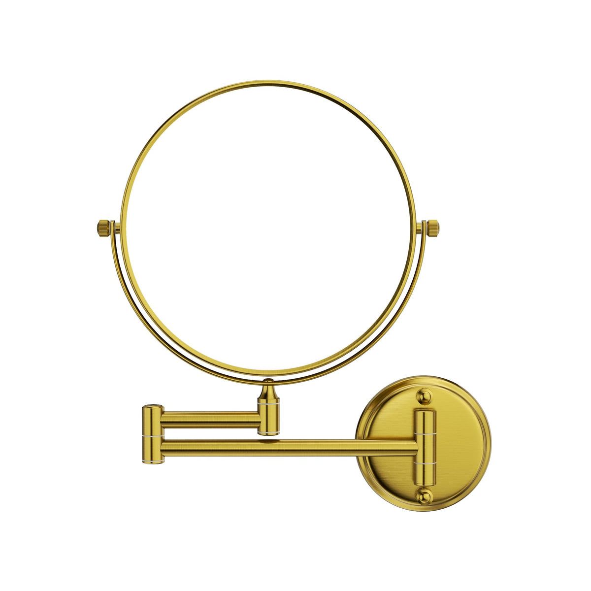 Gurun 8'' Wall Mounted Makeup Mirror With 10X Magnification,Two-Sided Swivel Bathroom Mirror,Brushed Gold Finish M1306Gj(8'',10X