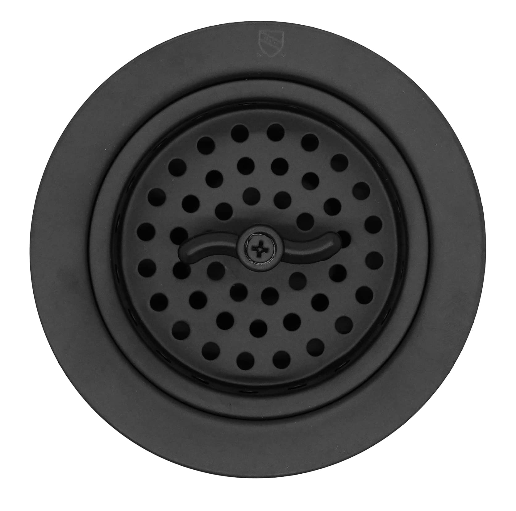 Westbrass Wing Nut Style Large Kitchen Sink Basket Strainer, Matte Black, D213-62 Twin