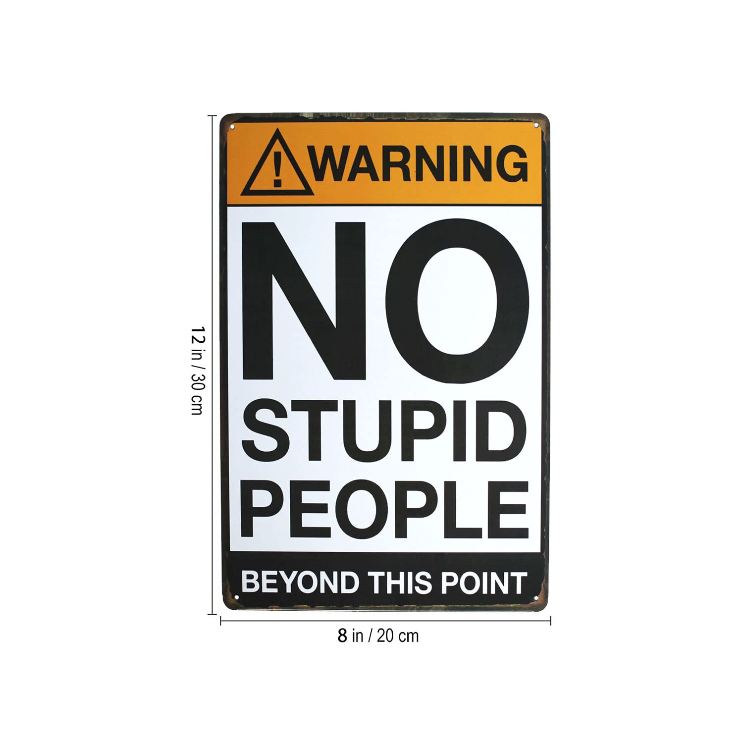 Strosportsandtech Warning No Stupid People Funny Tin Sign Bar Pub Garage Diner Cafe Home Wall Decor Home Decor Art Poster Retro Vintage
