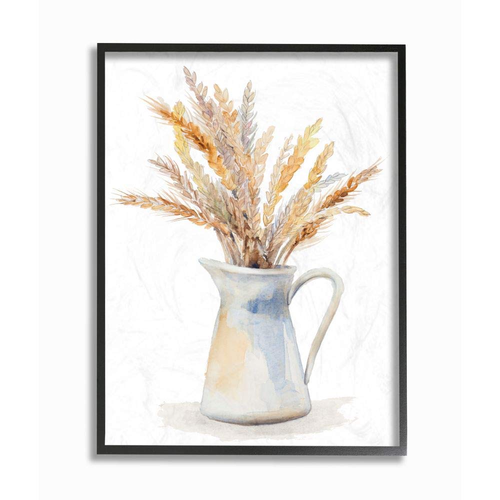 Stupell Industries Wheat In Jug Still Life Watercolor Painting Prints, Multi-Color, 16X20