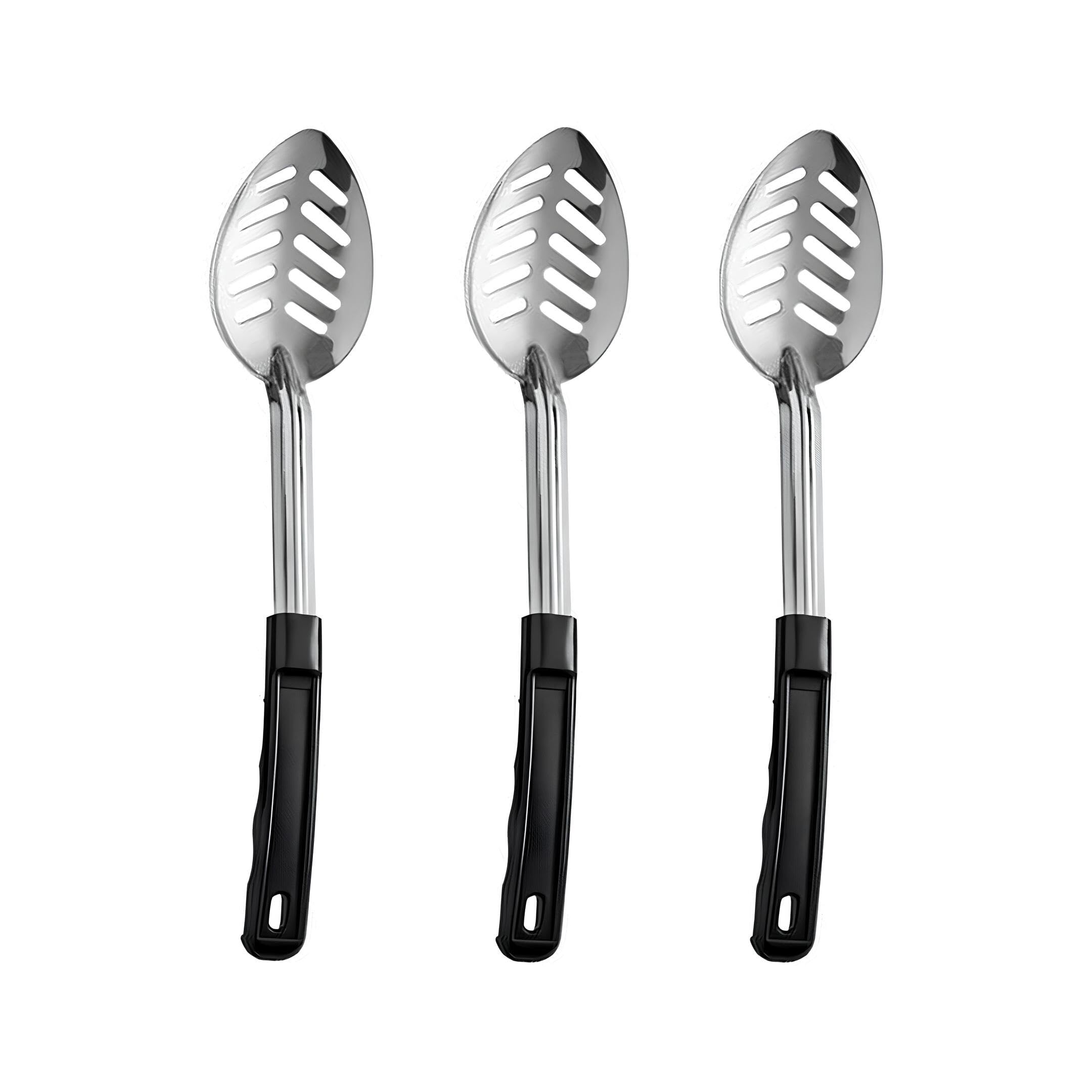 3 Pcs Large Slotted Spoons Stainless Steel, Cooking Spoons, Slotted Spoons For Cooking, 13 Inches Metal Slotted Spoons, Slotted