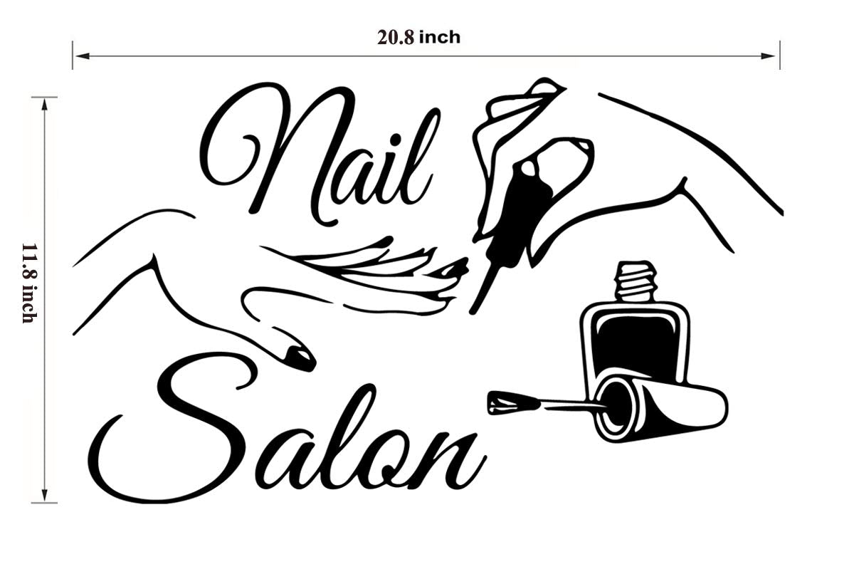 Nail Salon Wall Sticker Removeable Quote Vinyl Wall Art Decals