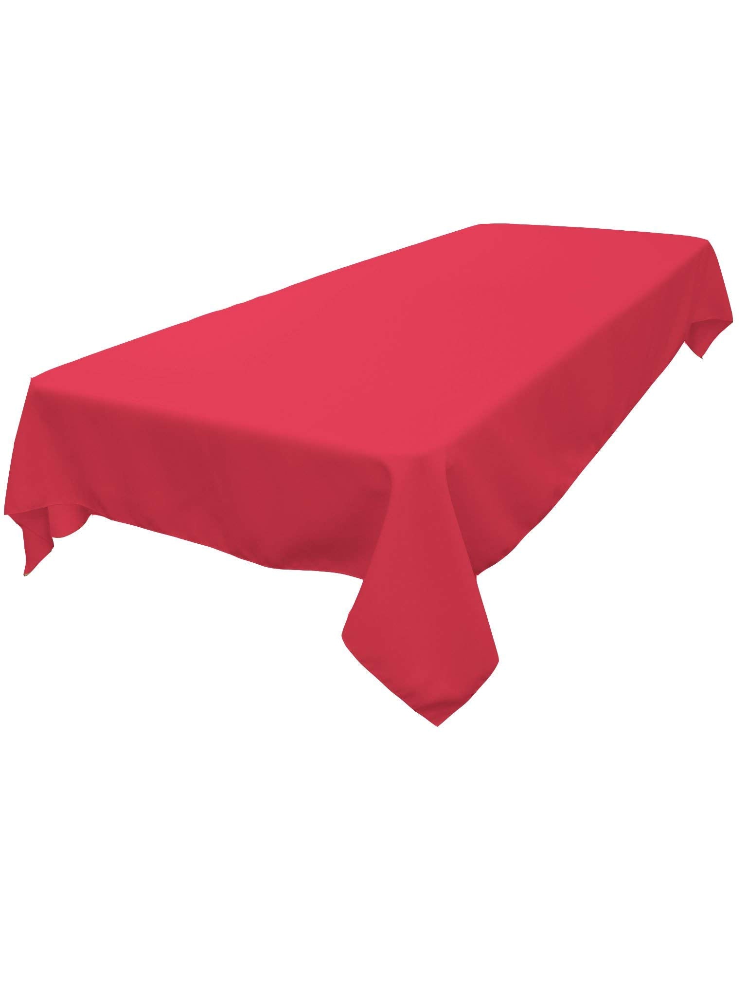 LA Linen Polyester Poplin 60 by 90-Inch Rectangular Tablecloth  Fuchsia