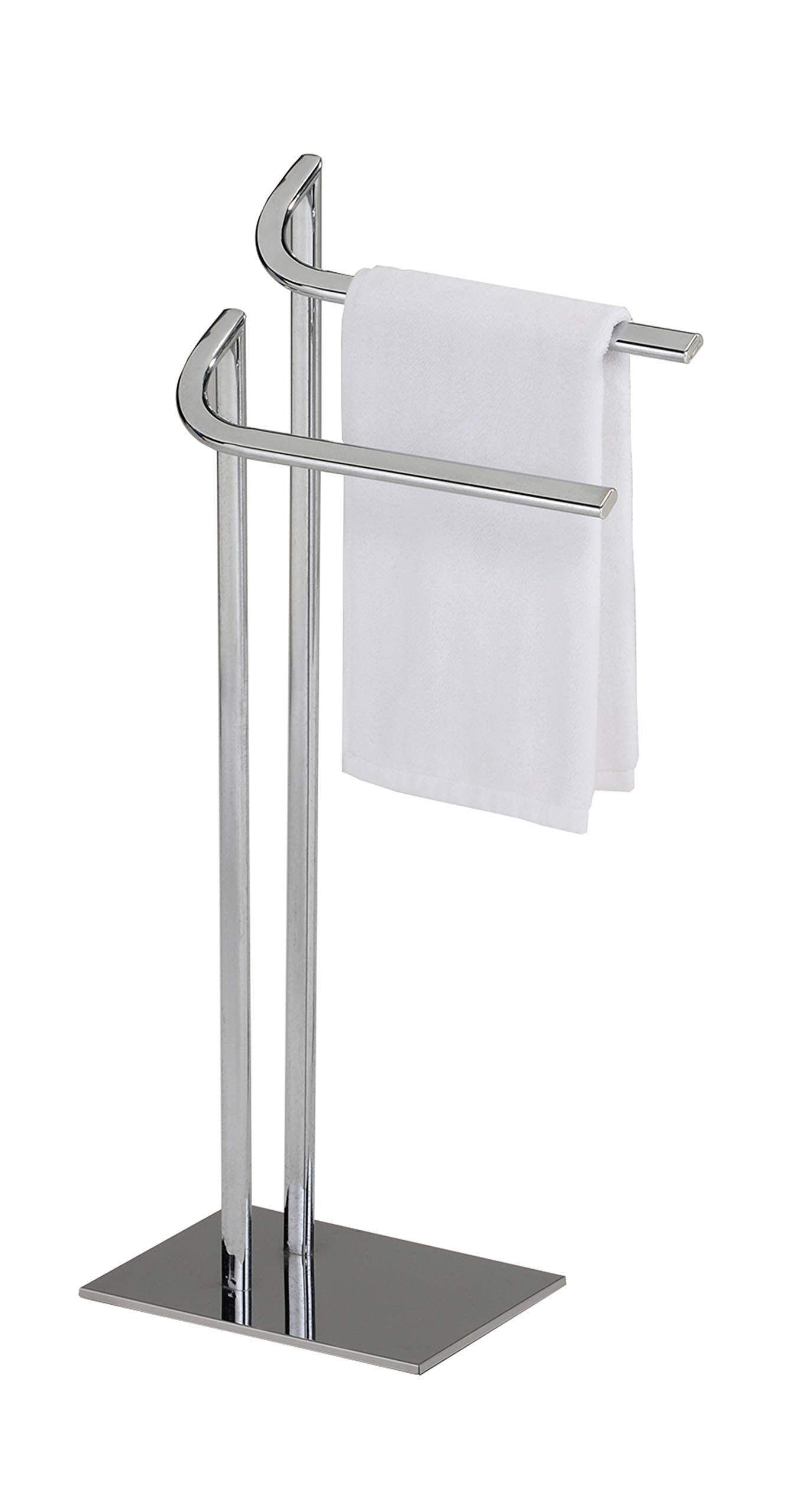 Kings Brand Furniture - Courter Metal Freestanding Bathroom Towel Rack Stand, Chrome