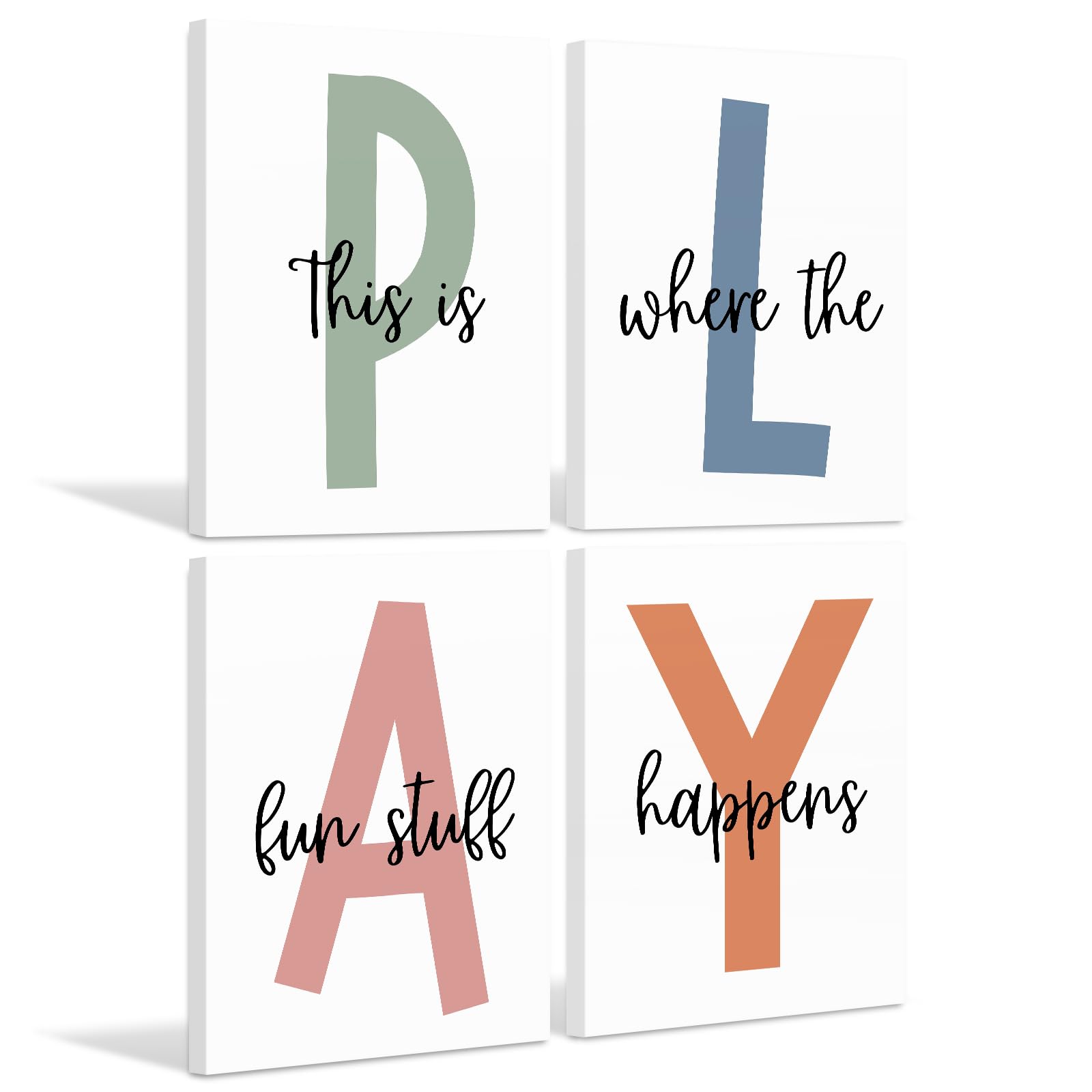 Kids Playroom Wall Art Playroom Wall Decor Childrens Playroom Canvas Prints Boy Kids Room Wall Art Decor Toddler Nursery Wall Ar