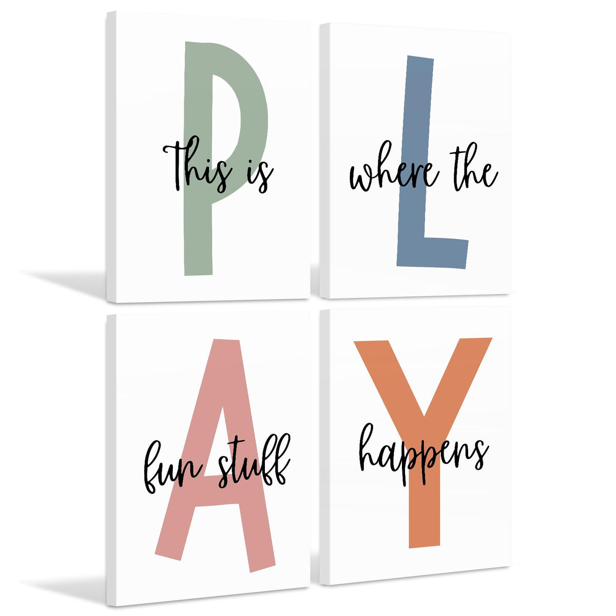Kids Playroom Wall Art Playroom Wall Decor Childrens Playroom Canvas Prints Boy Kids Room Wall Art Decor Toddler Nursery Wall Ar