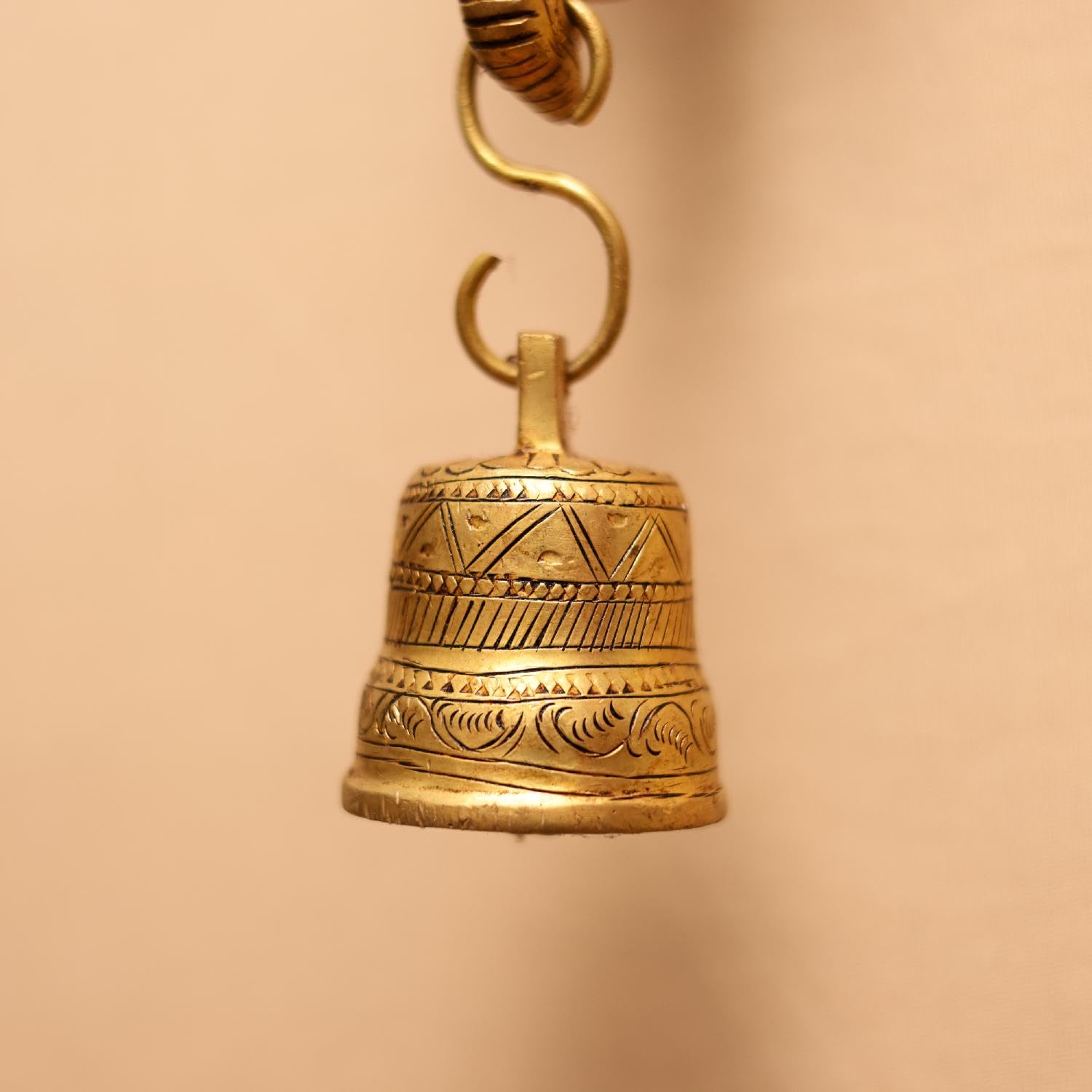 Brass Elephant Bell 26 Cm, Brass Ganesha Bell For Wall Hanging For Home Entrance Decor | Room Decor | Ganesh Idol, Ganpati Idol|