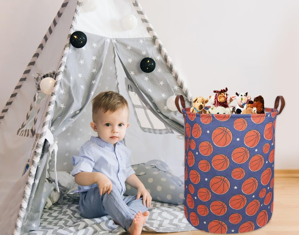 Ddbasket Kids Laundry Hamper Basketball Hamper For Nursery Boy And Girl Basketball Hamper Cute Kids Toys Storage Bin Organizer B