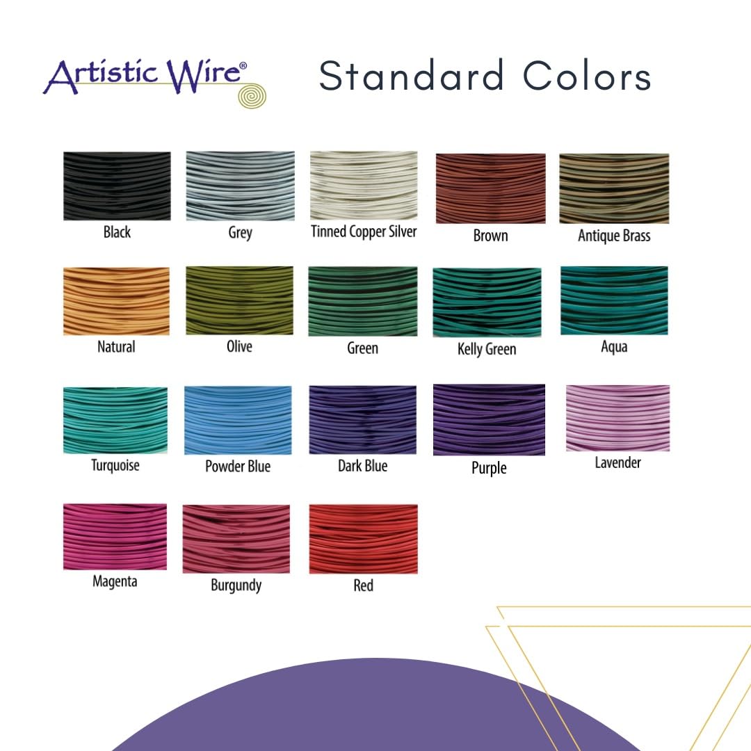Artistic Wire, 20 Gauge  81 Mm Silver Plated Tarnish Resistant Colored Copper Craft Wire, Silver Blue, 25 Ft  76 M