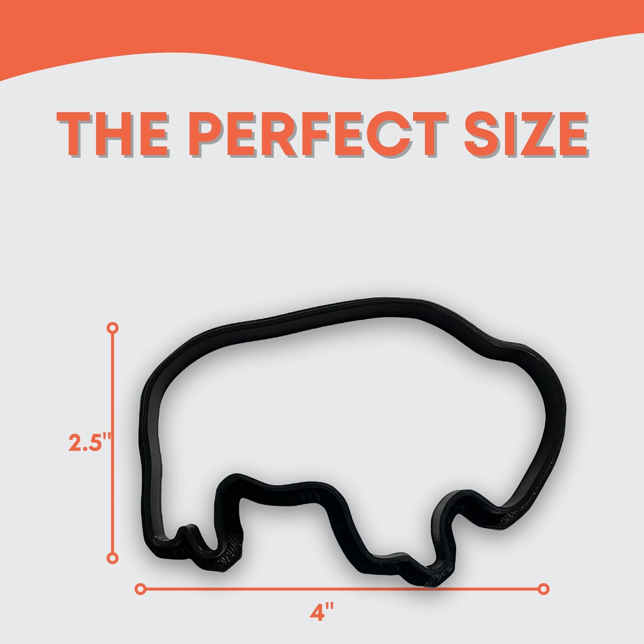 Buffalo Cookie Cutter With Easy To Push Design, For Baby Showers, Work Events, And Birthday Celebrations (4 Inch)
