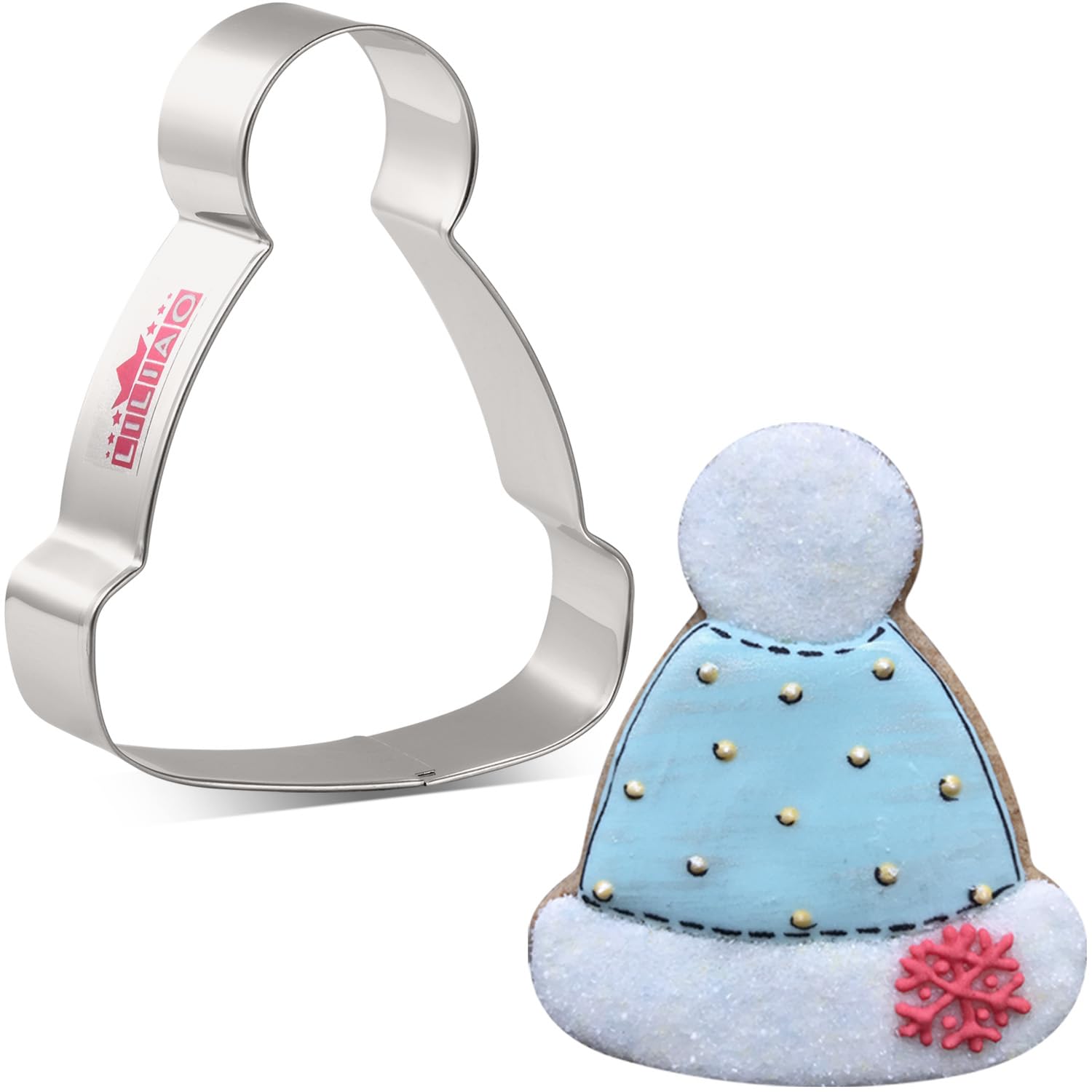 LILIAO Christmas Winter Hat Cookie Cutter - 3 x 3.8 inches - Stainless Steel