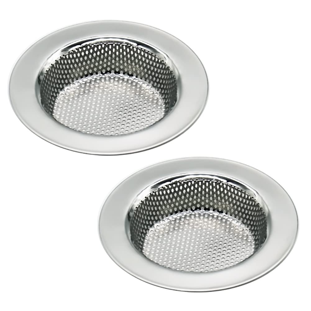 Seatery 2Pcs Kitchen Sink Strainers, Sink Drain Filter, Sink Basket Strainer, 4.5 Inch Stainless Steel Sink Drain Strainer, Food