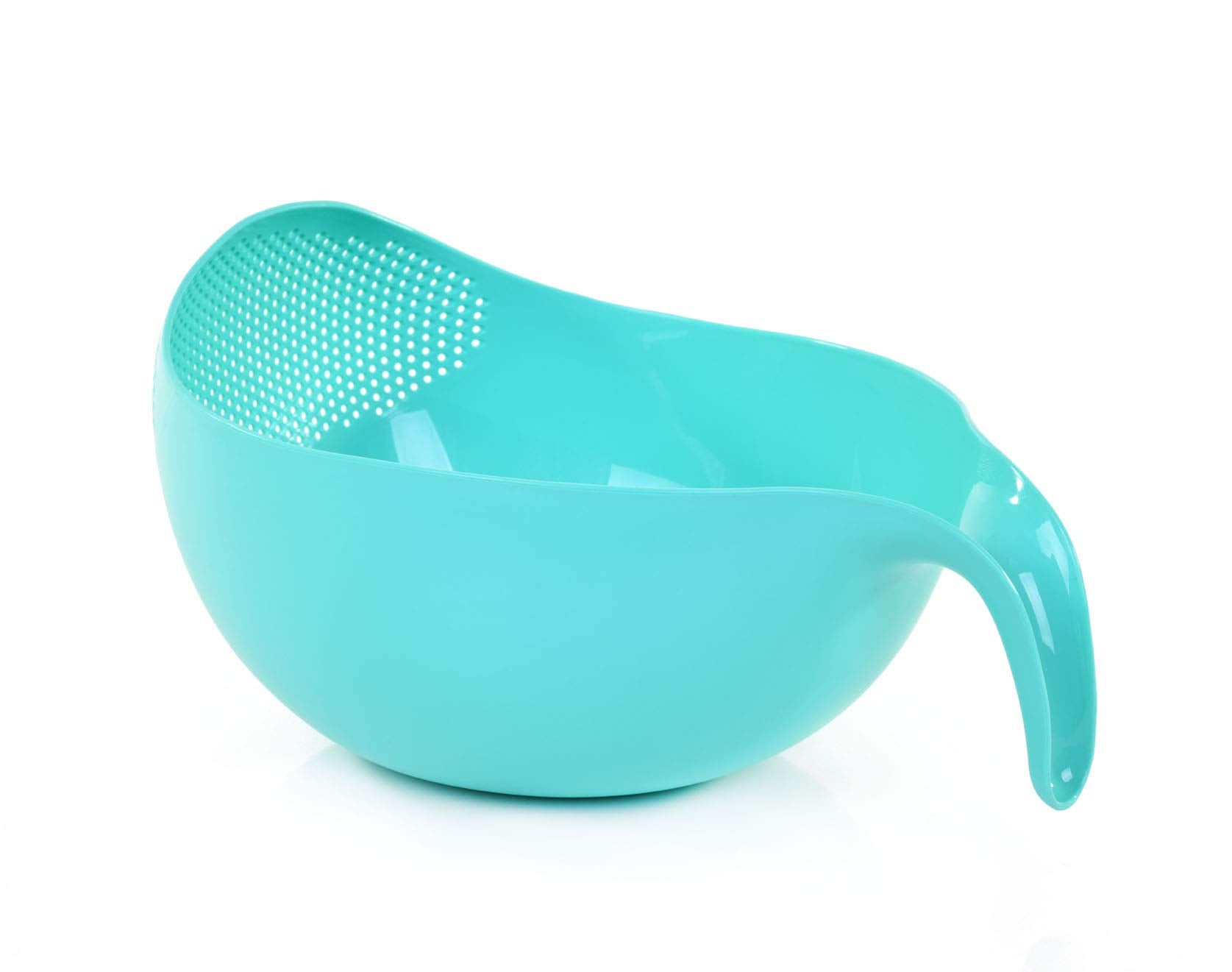 Mintra Home Rice Colander (Teal) - Strainer, Lightweight, For Cleaning Rice, Beans, Fruit And Vegetables