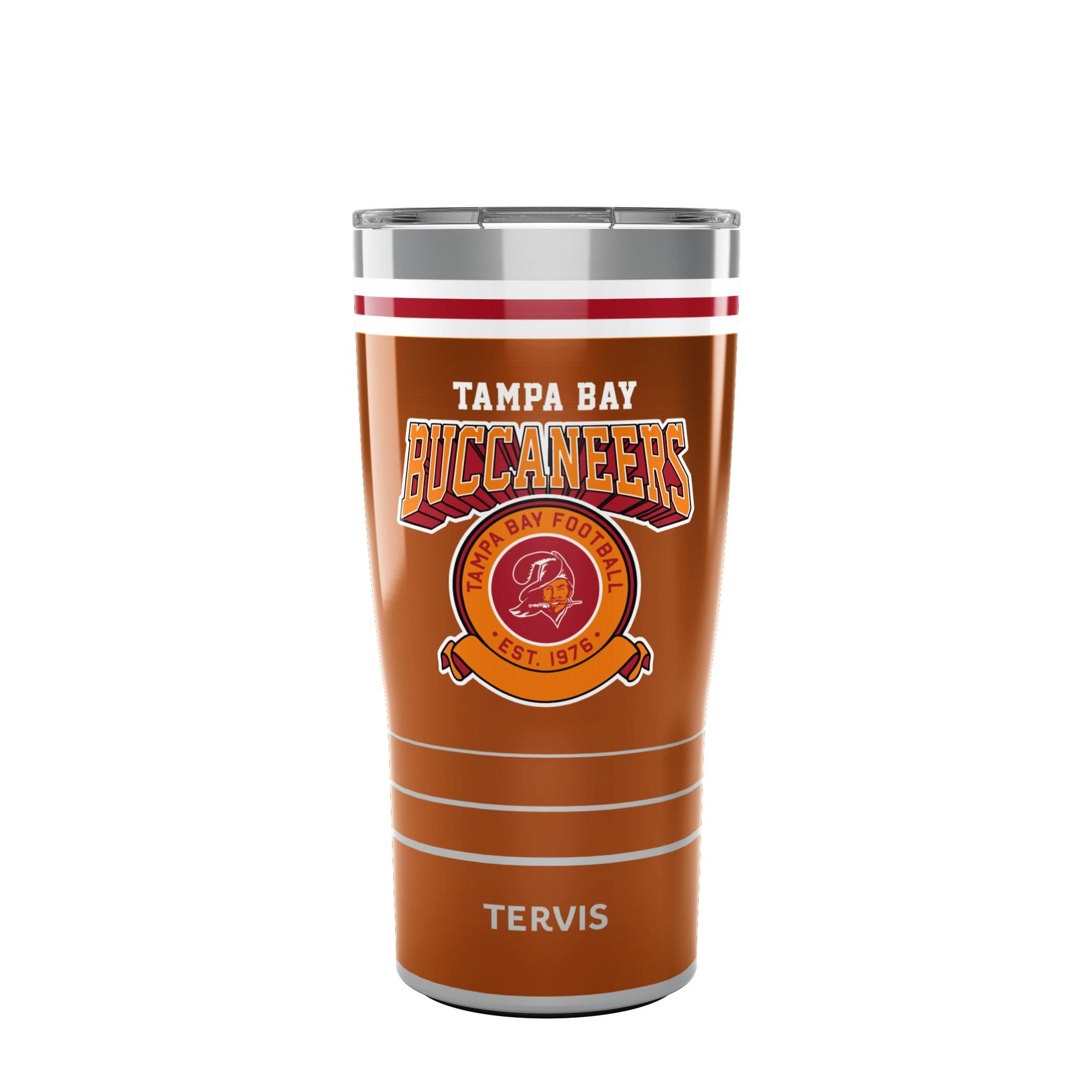 Tervis Traveler NFL Tampa Bay Buccaneers - Vintage Triple Insulated Tumbler Travel Cup Keeps Drinks Cold & Hot, 20oz, Stainless 