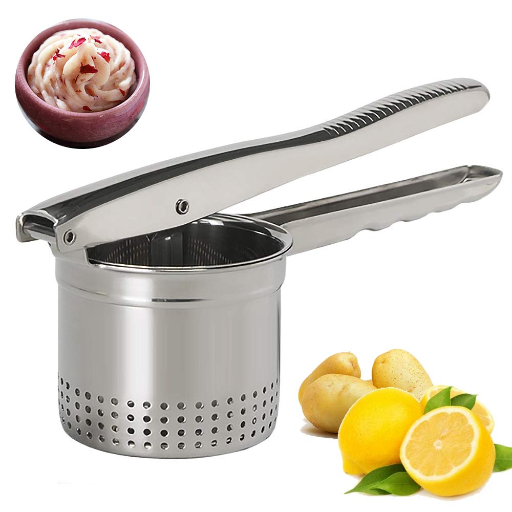 Warm Crystal, Stainless Steel Potato Ricer And Masher, Premium Manual Mashed Fruit Masher, Lemon Squeezer -- Manual Citrus Press