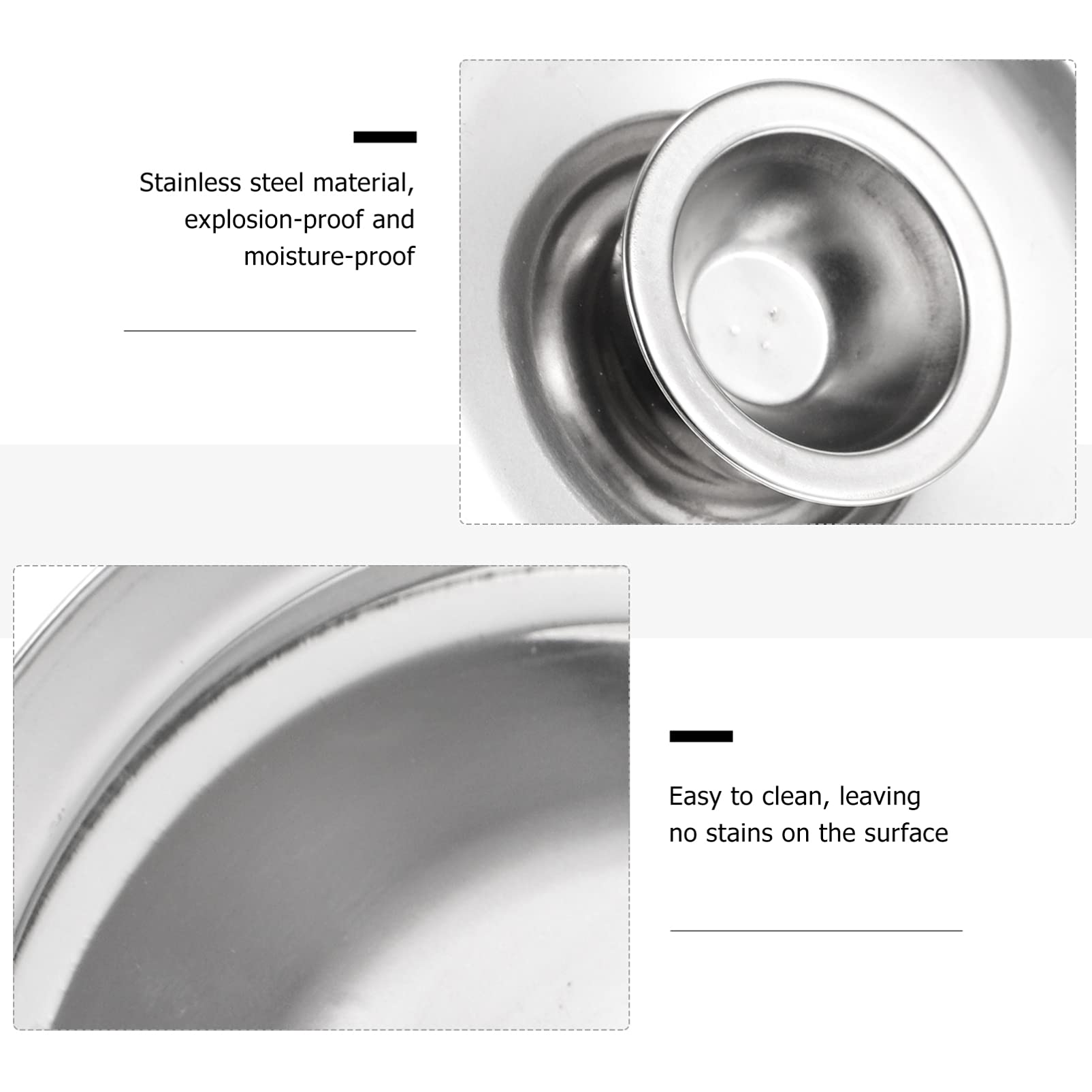 1Pc Stainless Steel Cylinder Head Kitchen Gadget Sturdy Seasoning Pot Cover Seasoning Pot Lid Cup Cover Stainless Steel Seasonin