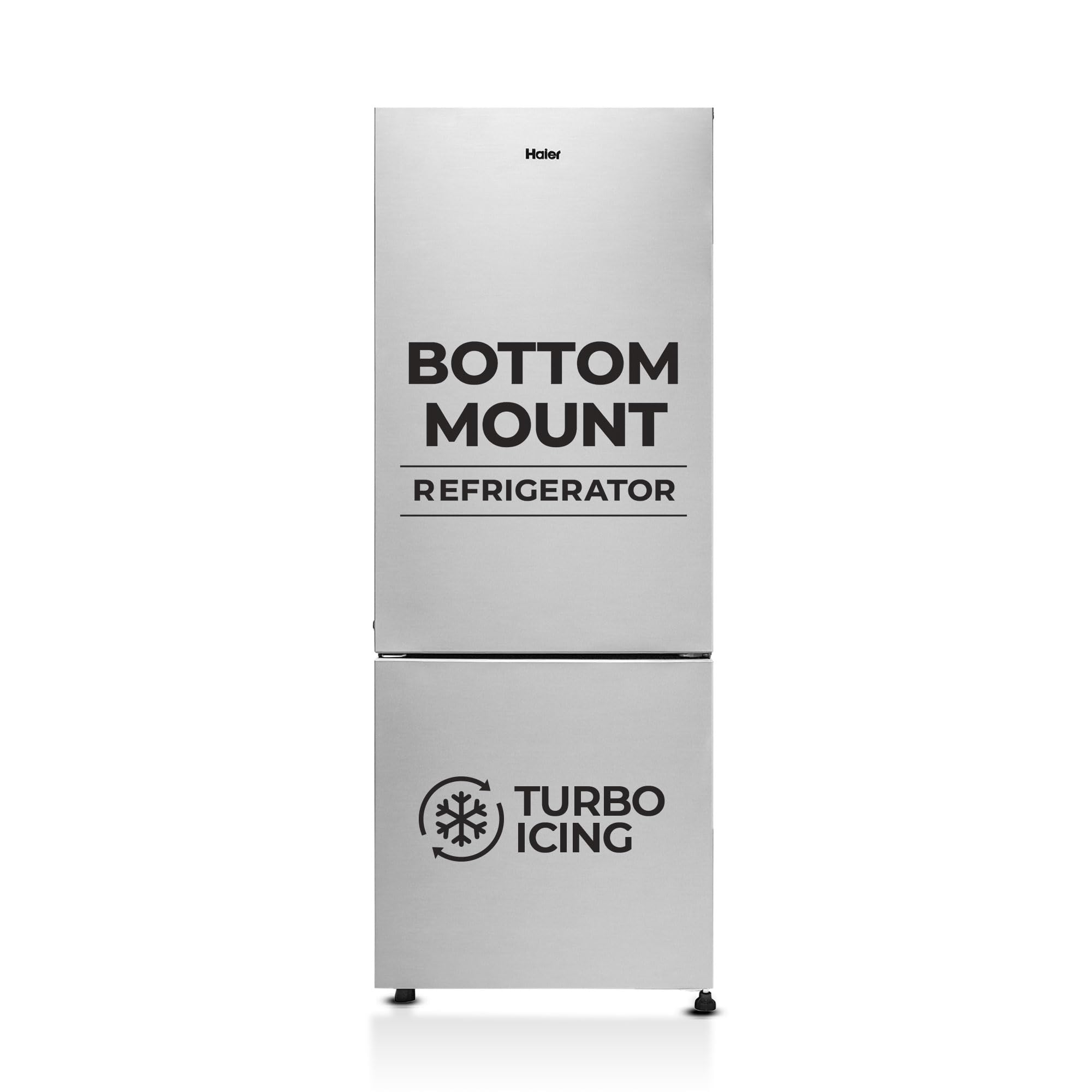 Haier 300 L 2 Star Frost Free Bottom Mount Double Door Refrigerator | Jhukna Mat  Bottom Freezer | Twin Inverter | Twist Ice Ma