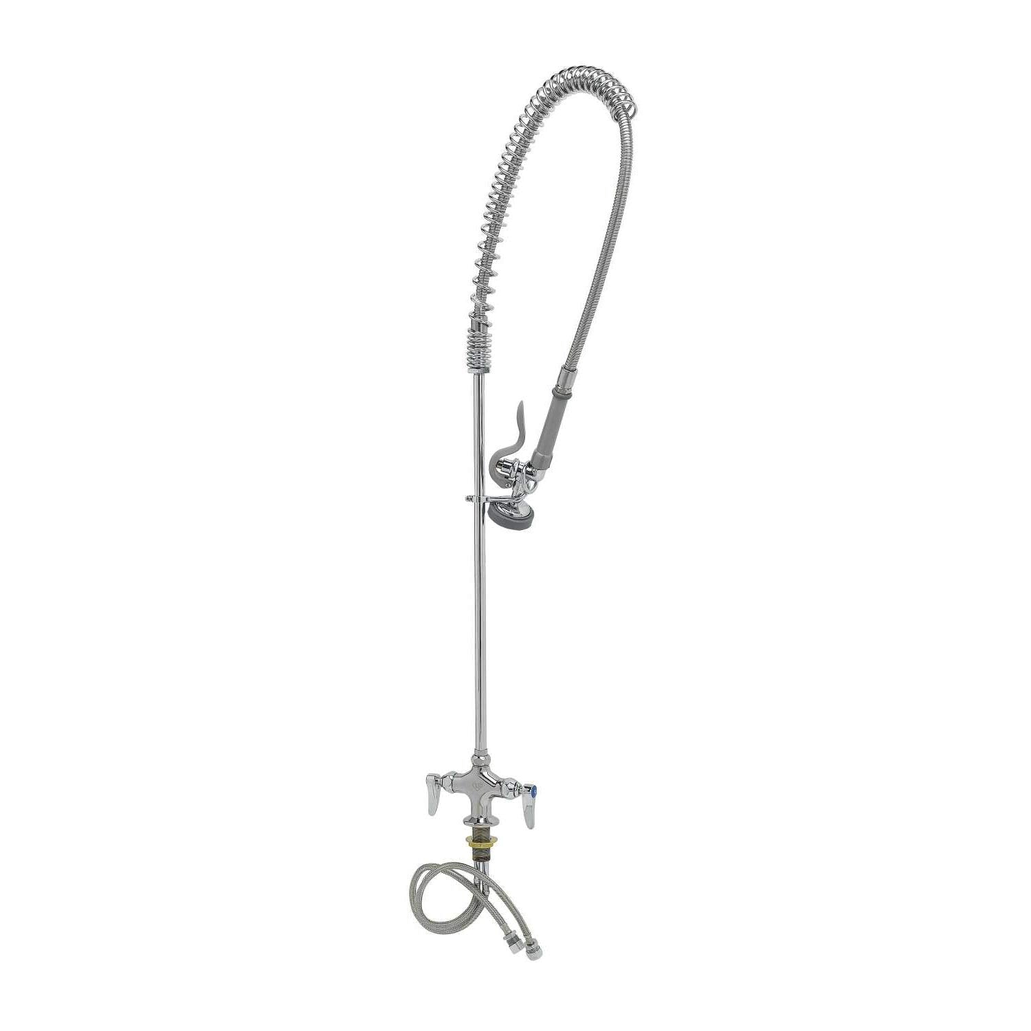 TS Brass B-0113 Pre-Rinse Assembly with Spring Action Gooseneck, Chrome