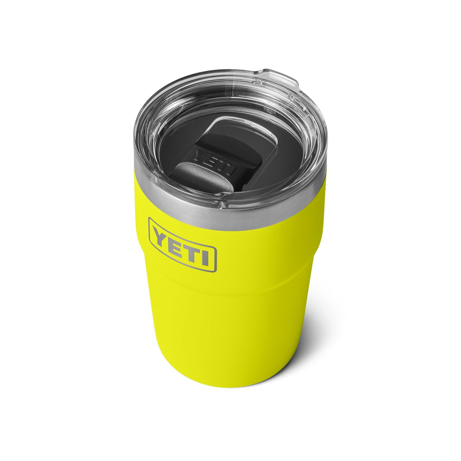 YETI Rambler 16 oz Stackable Tumbler, Vacuum Insulated, Stainless Steel with MagSlider Lid, Firefly Yellow