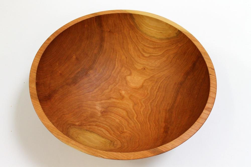 17 Inch Solid Cherry Wood Salad Bowl - Holland Bowl Mill