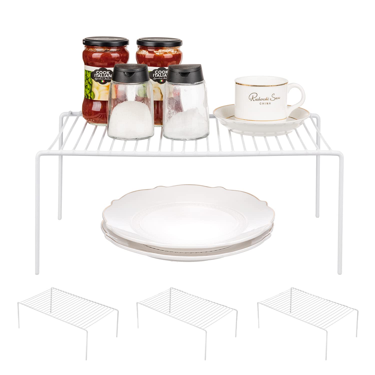 Redrubbit Medium (13 x 9. 4 Inch) Cabinet Storage Shelf Rack, Rustproof Kitchen Counter and Cabinet Shelf, Storage Rack Organize