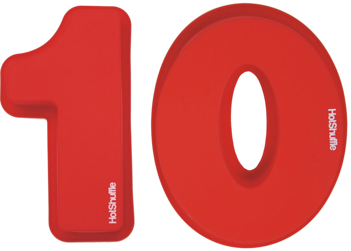 Large Silicone Number 10 Cake Pan Tin Mould 10Th Birthday Anniversary 1 0